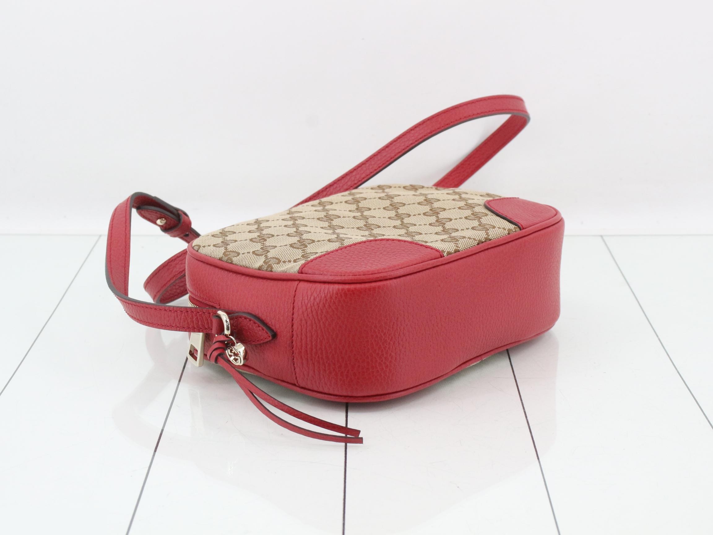 GG Gucci Canvas Leather Crossbody Shoulder Bag — view 5