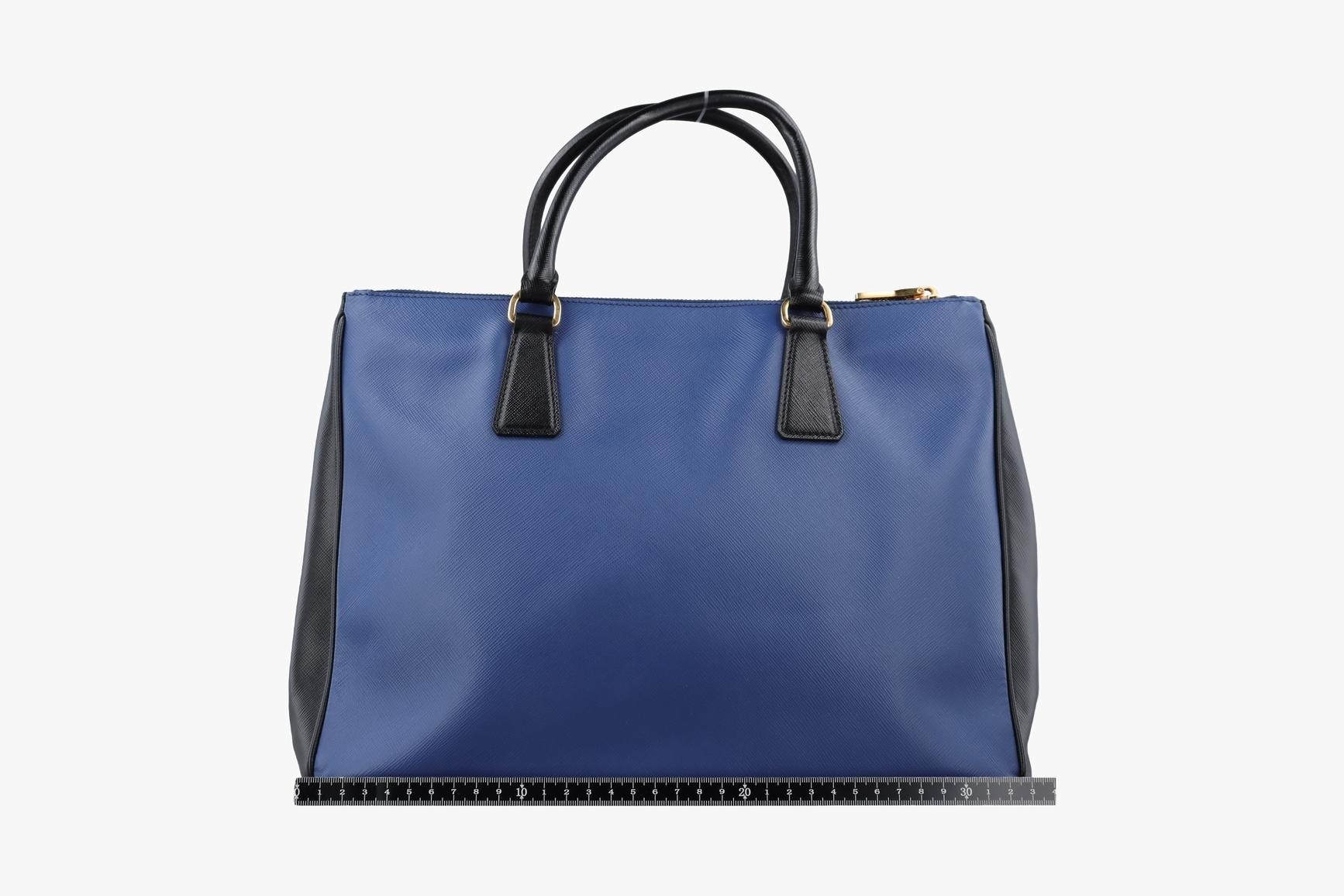 Galleria Saffiano Leather Blue x Black — view 2
