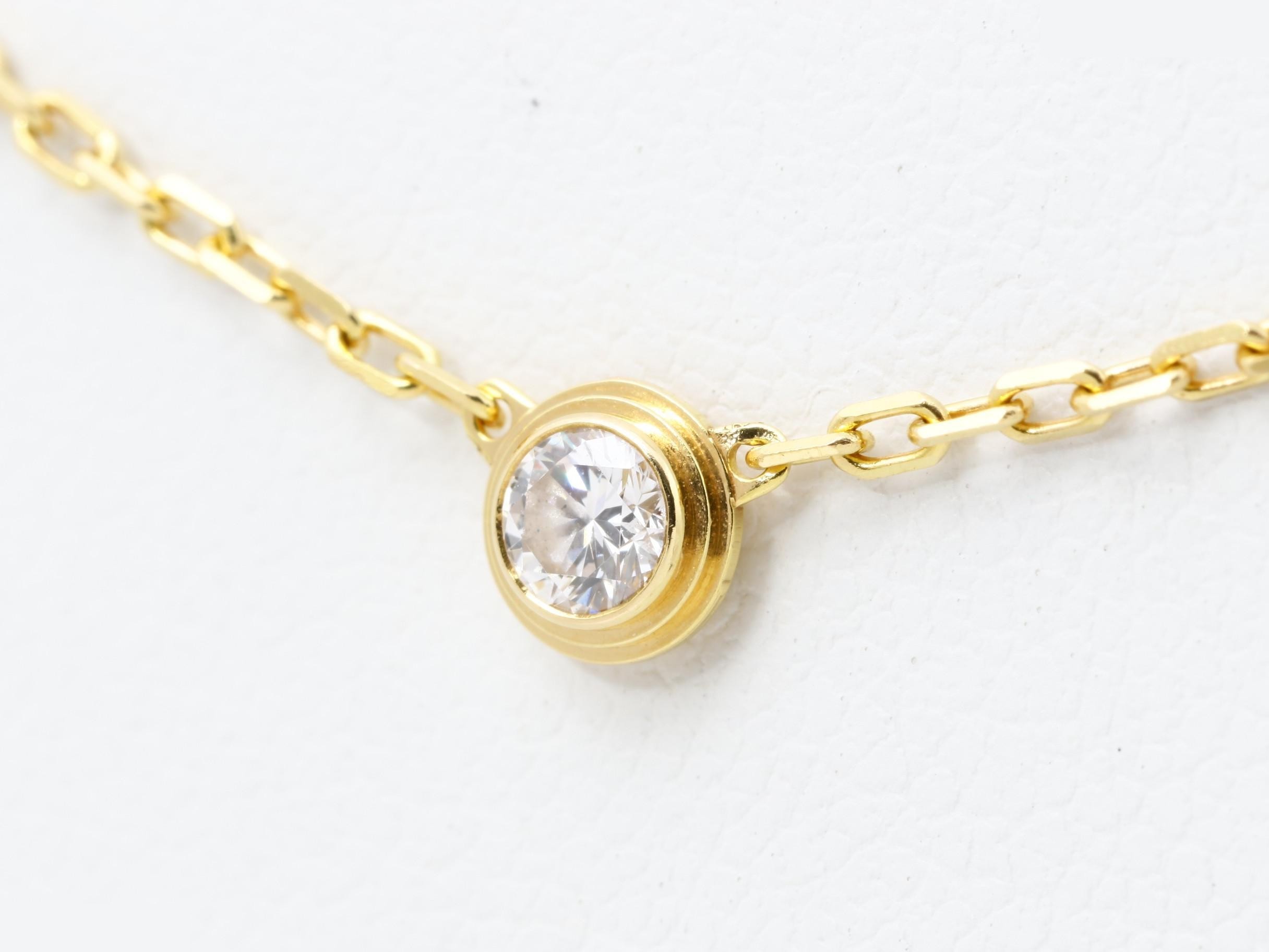 Diamant Léger Necklace, 750PG, 2.8g, Small/Medium Size, Diamond, 40cm — view 3