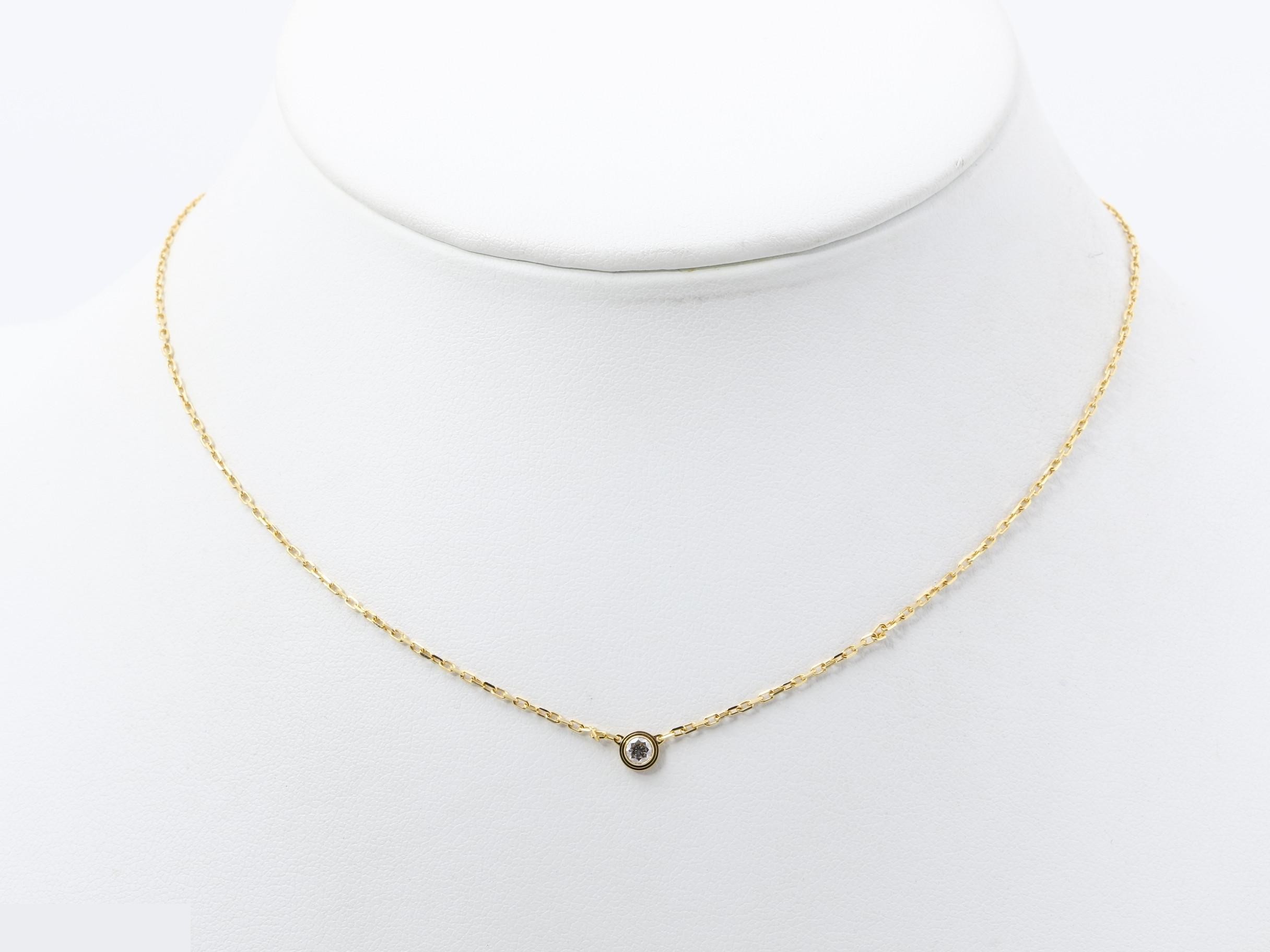 Diamant Léger Necklace, 750PG, 2.8g, Small/Medium Size, Diamond, 40cm — view 6