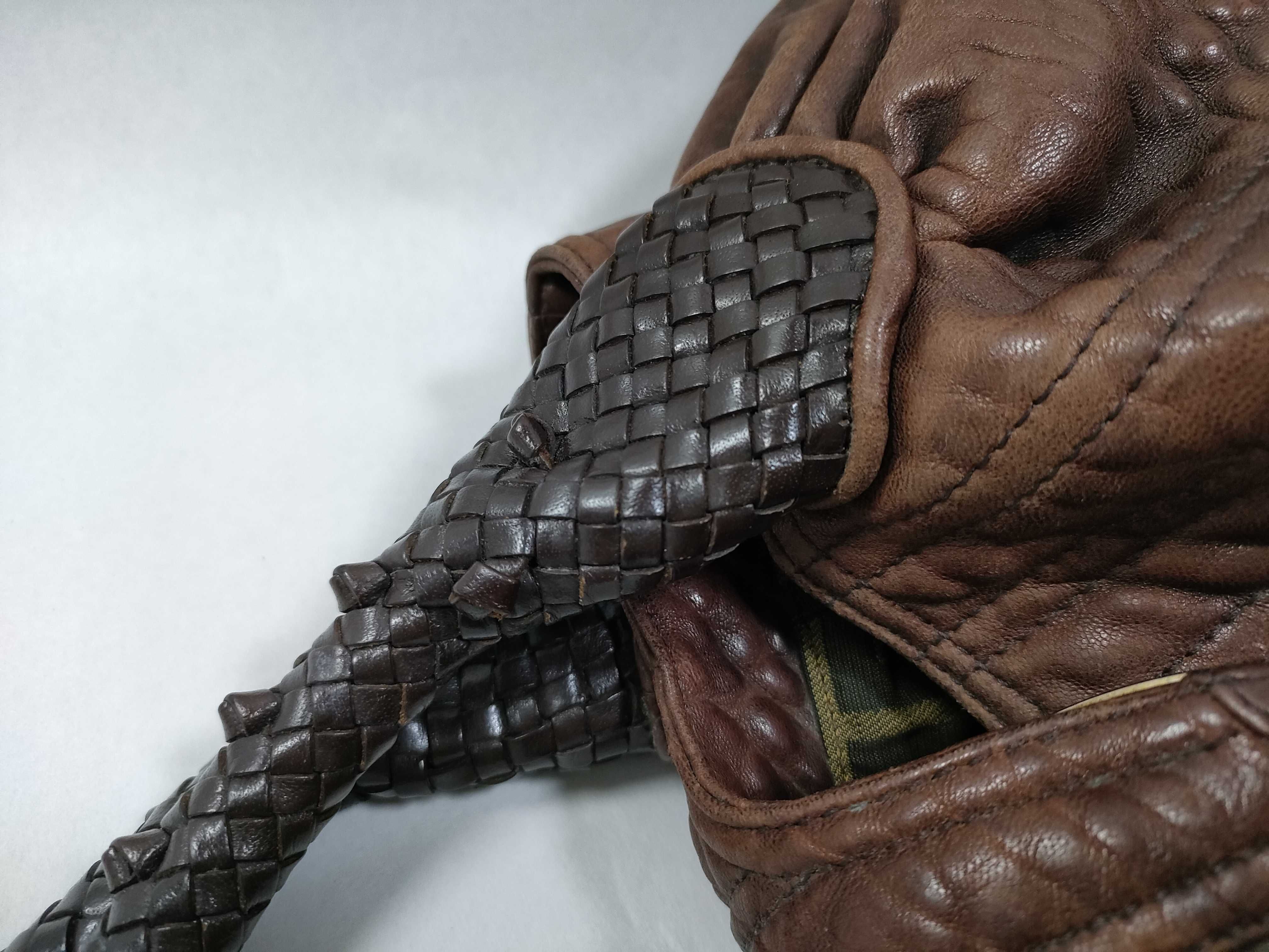 PH- Nappa Nuvolata Leather Handbag Brown — view 5