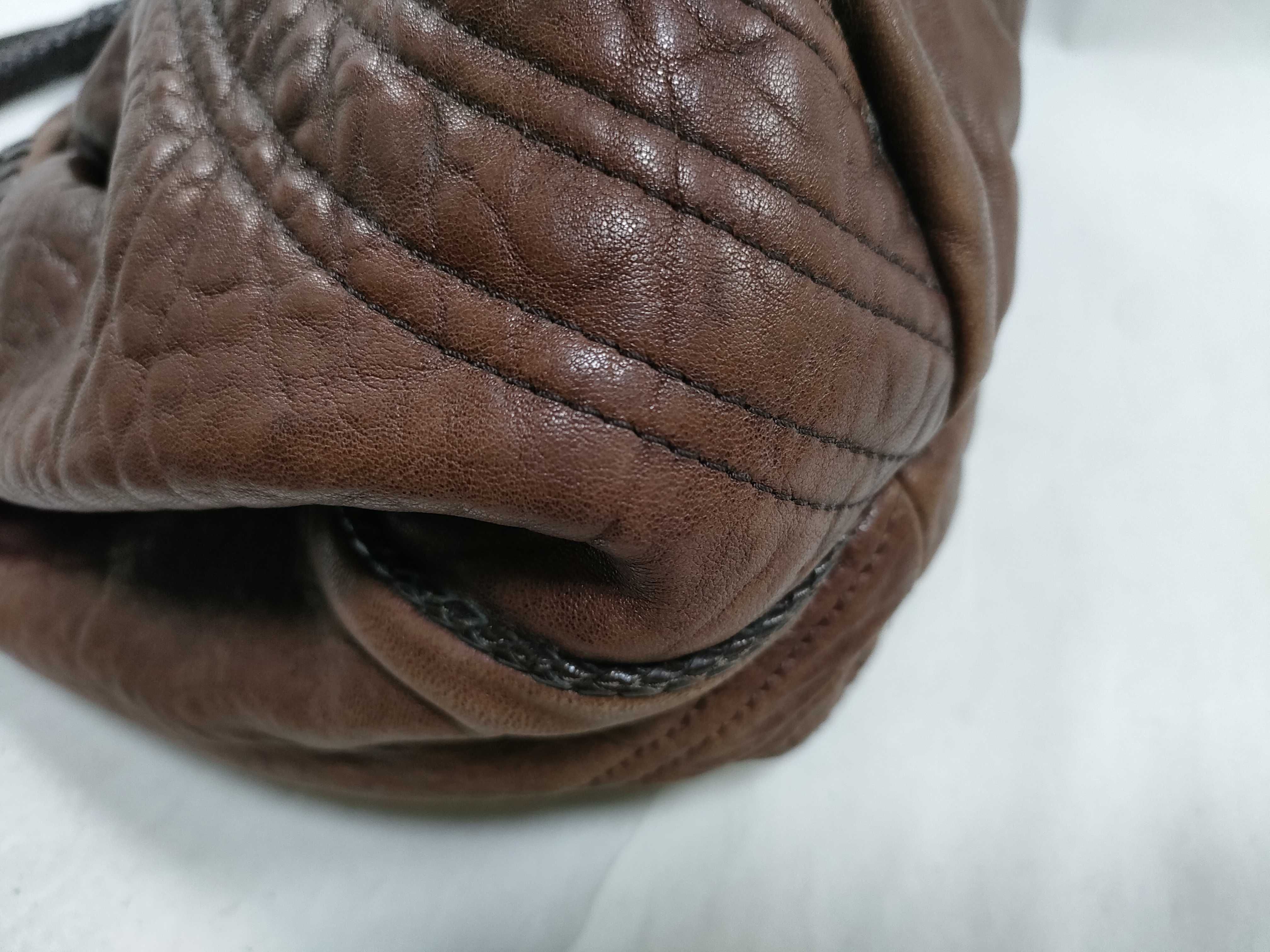 PH- Nappa Nuvolata Leather Handbag Brown — view 6