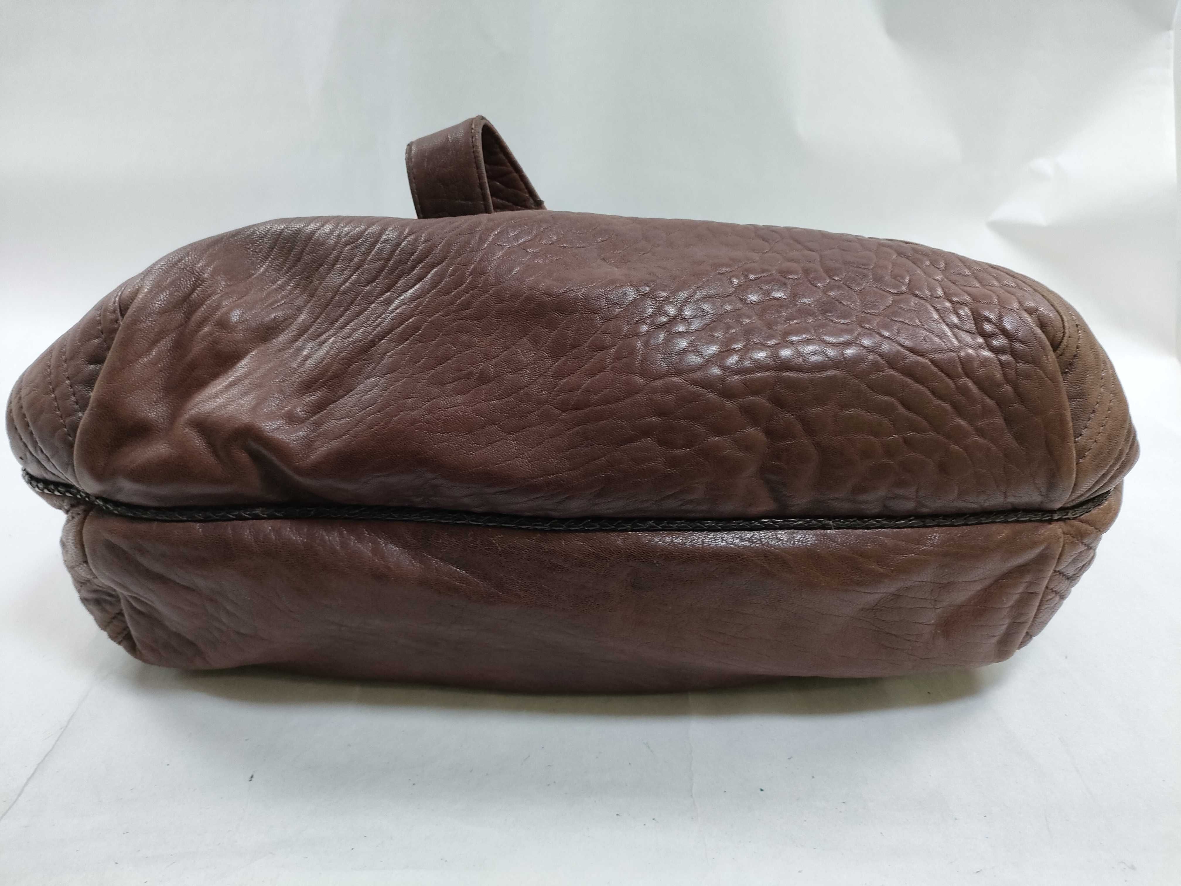 PH- Nappa Nuvolata Leather Handbag Brown — view 7