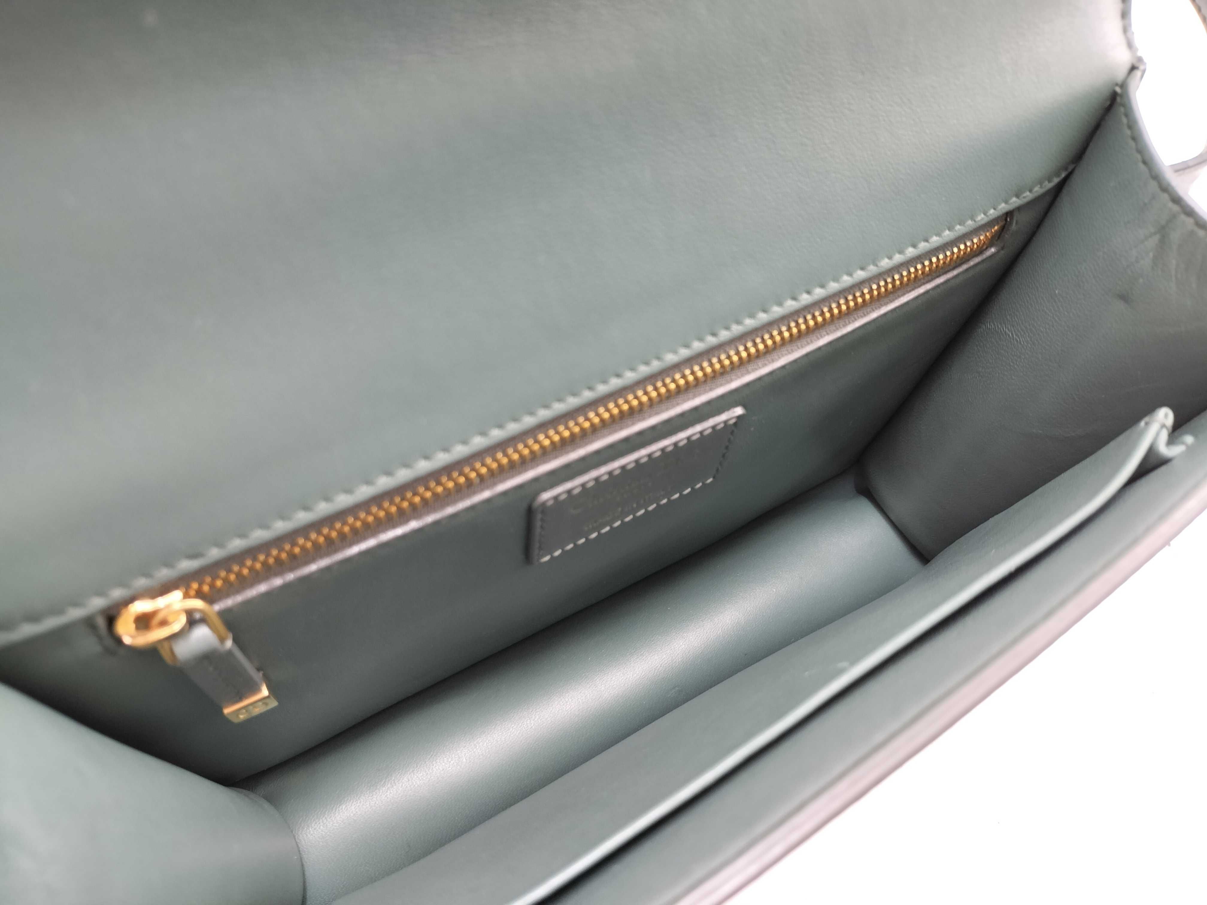 30 Montaigne Leather Handbag, Green — view 10