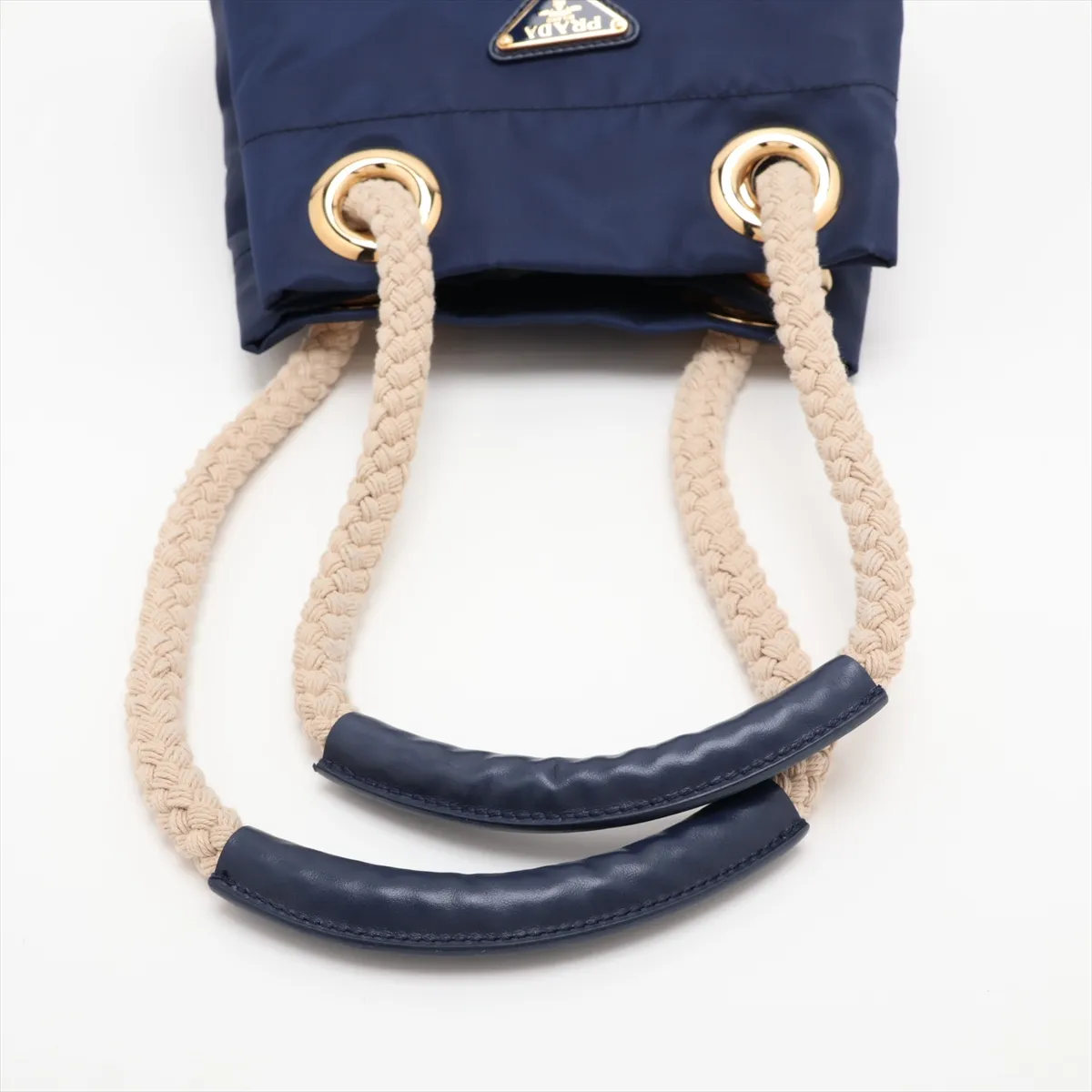 Mariner Small Nylon Tote Bag, Navy — view 5