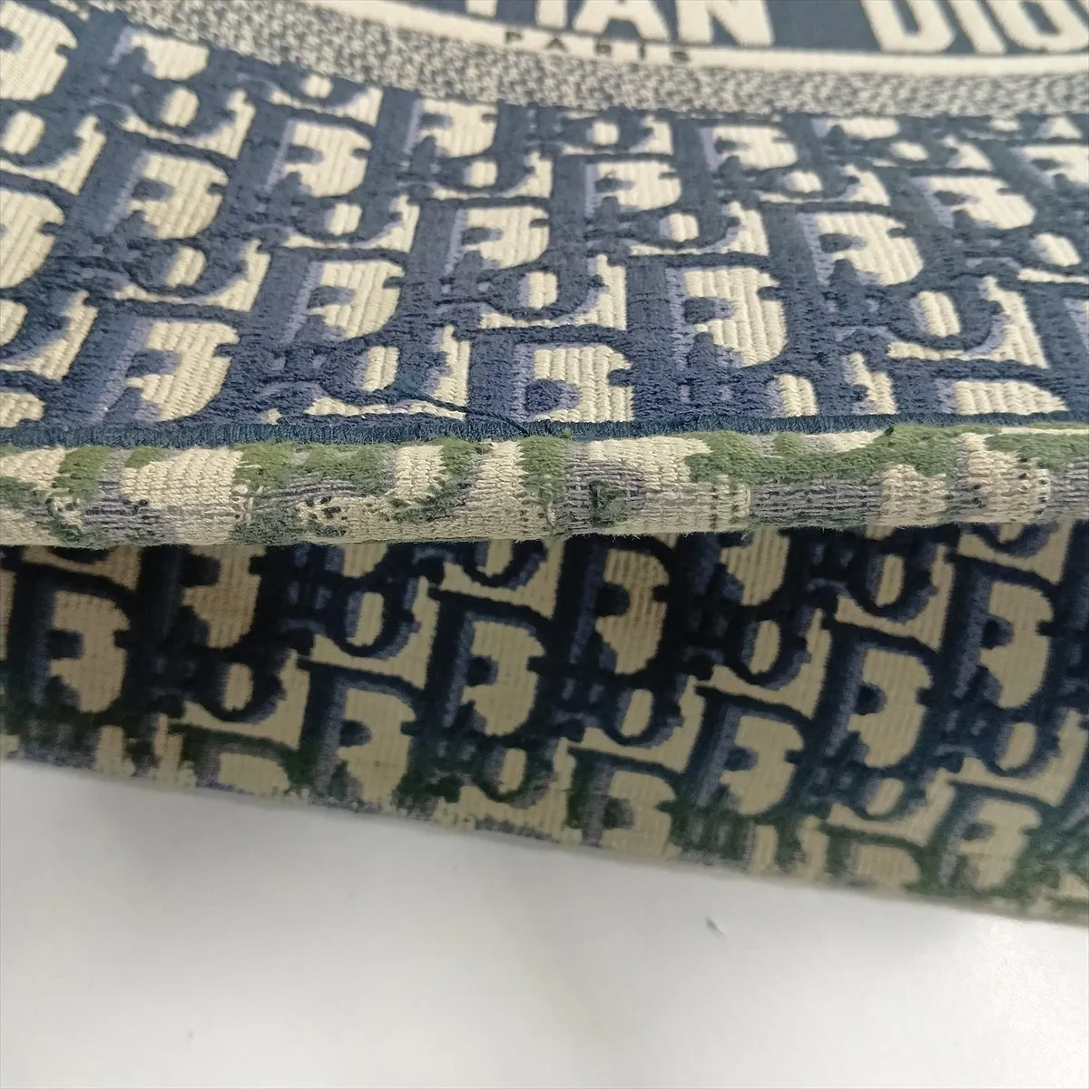 Oblique Book Tote Canvas Tote Bag, Navy — view 11