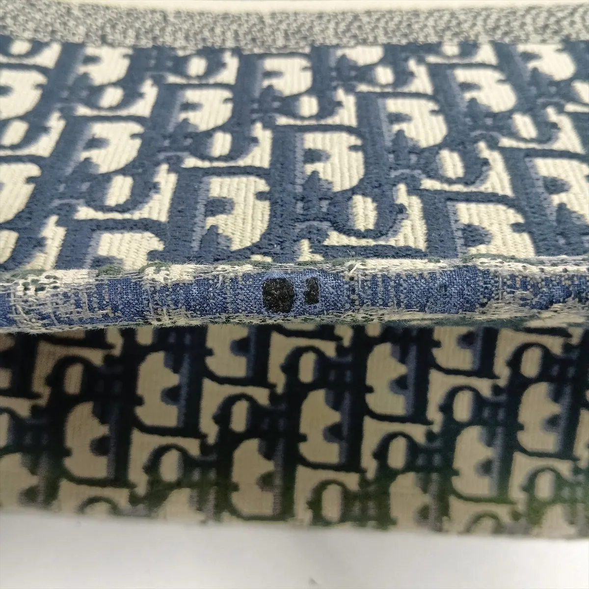 Oblique Book Tote Canvas Tote Bag, Navy — view 13
