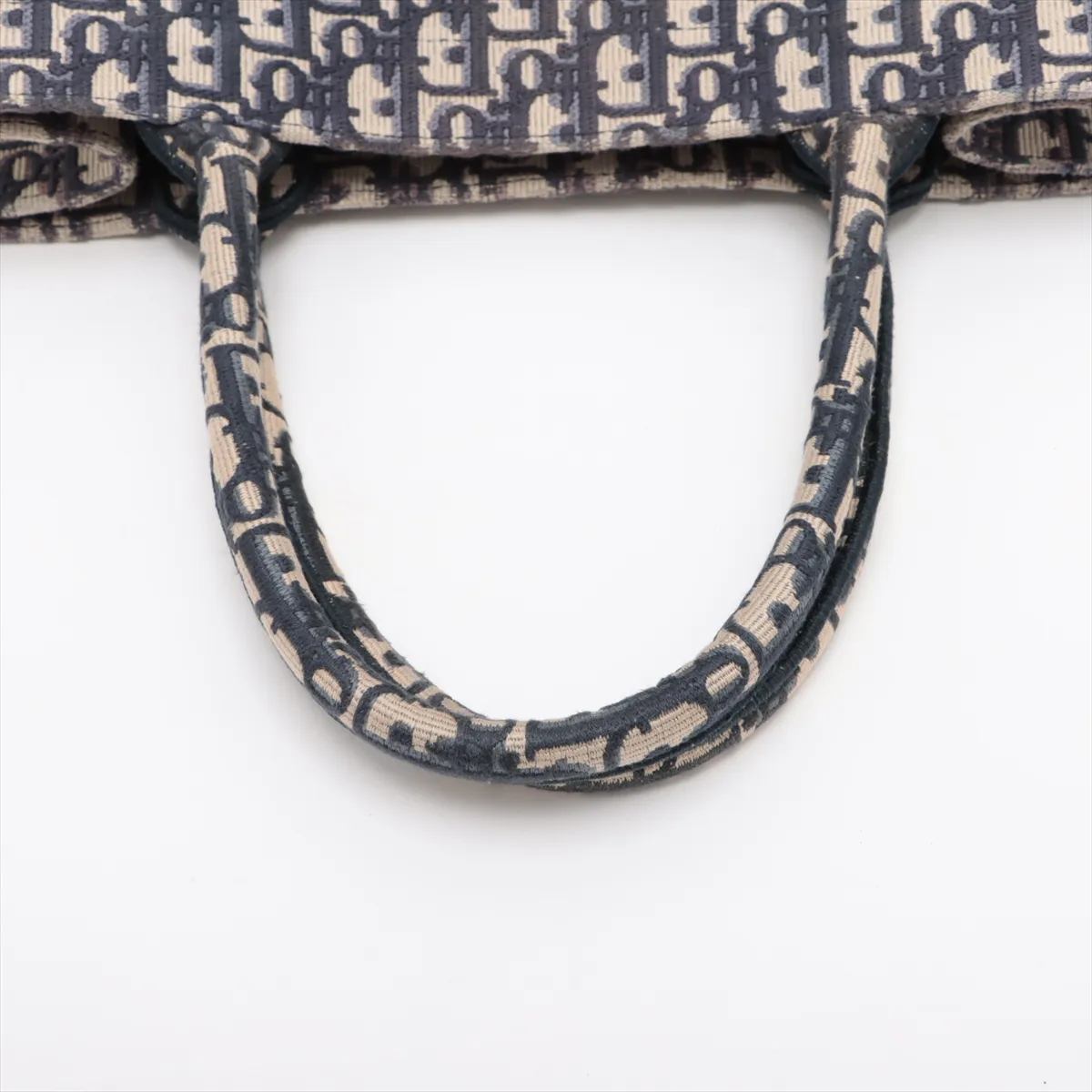 Oblique Book Tote Canvas Tote Bag, Navy — view 5