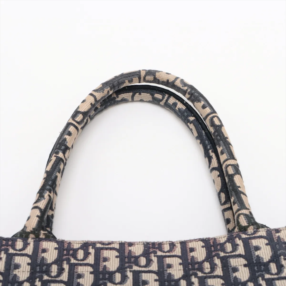 Oblique Book Tote Canvas Tote Bag, Navy — view 6