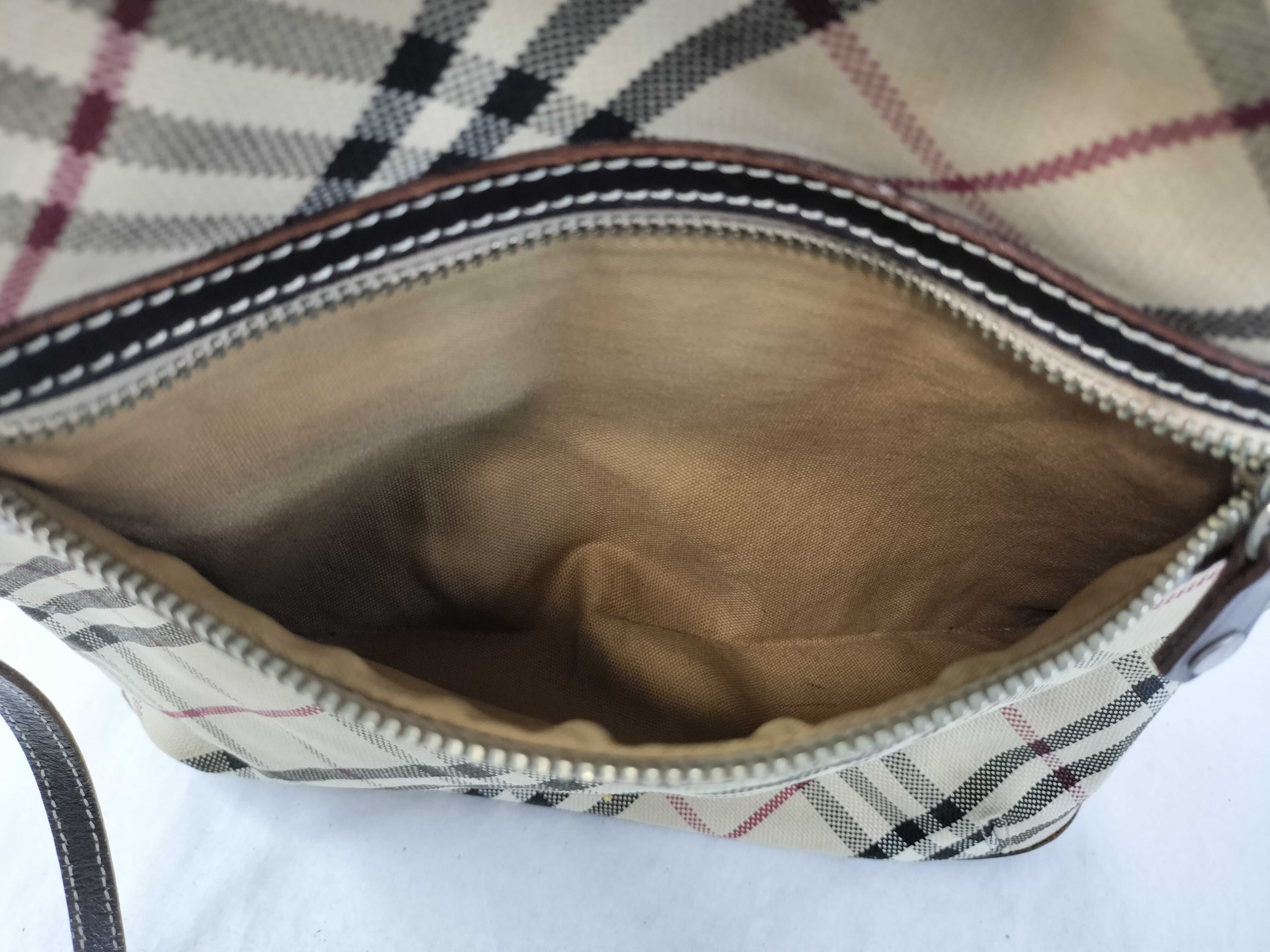 Blue Label Nova Check Shoulder Bag (Canvas x Leather) — view 12