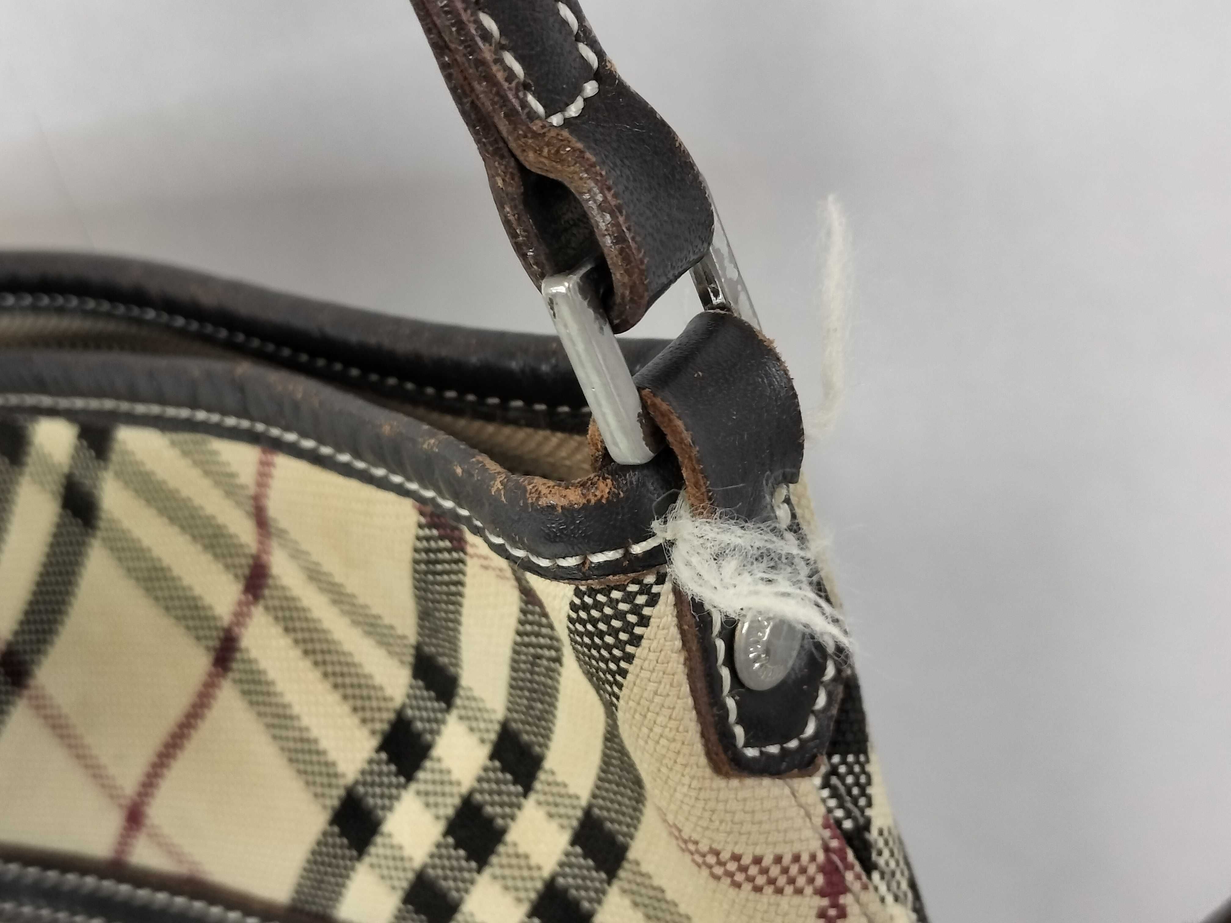 Blue Label Nova Check Shoulder Bag (Canvas x Leather) — view 3