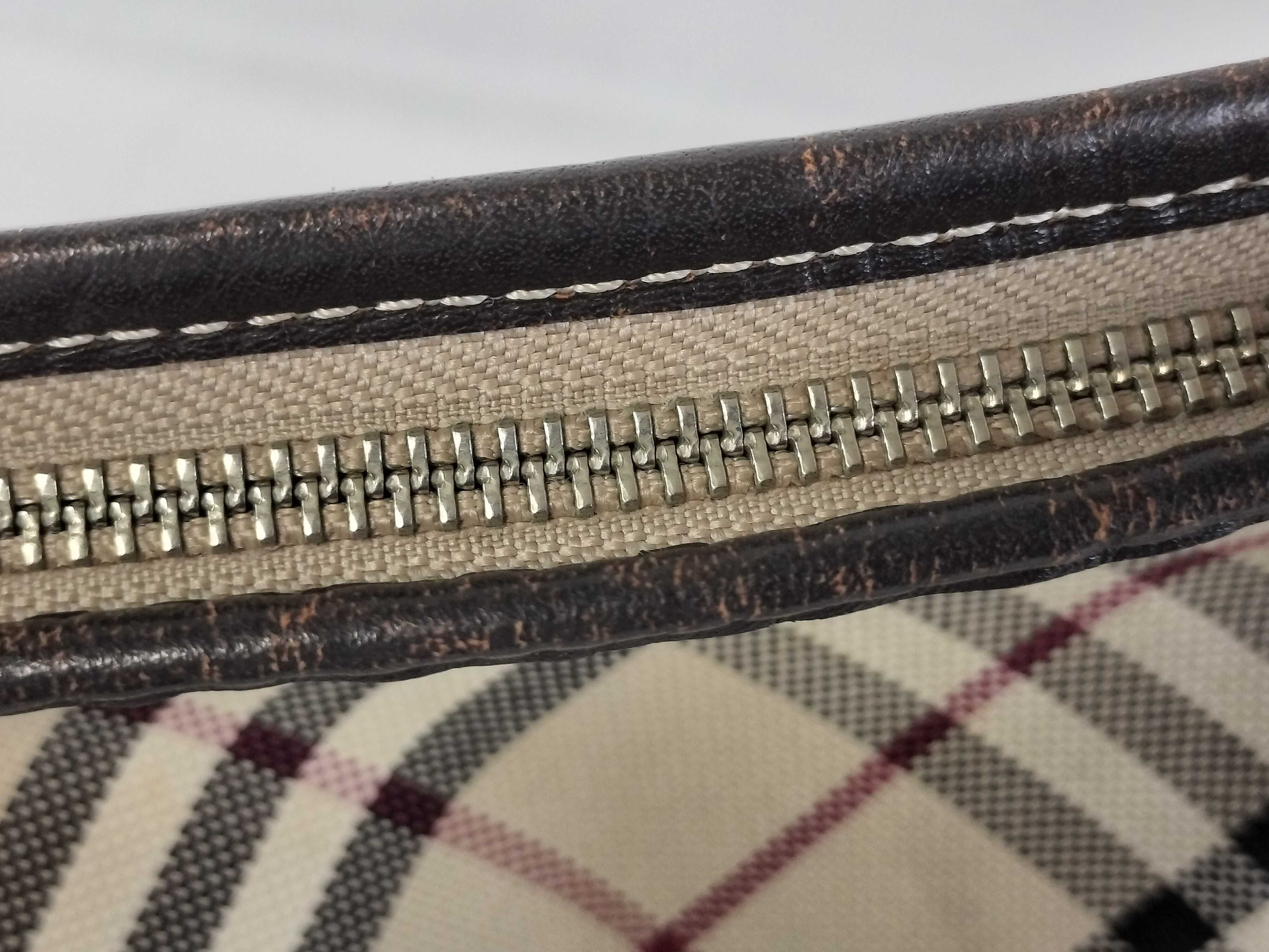 Blue Label Nova Check Shoulder Bag (Canvas x Leather) — view 9