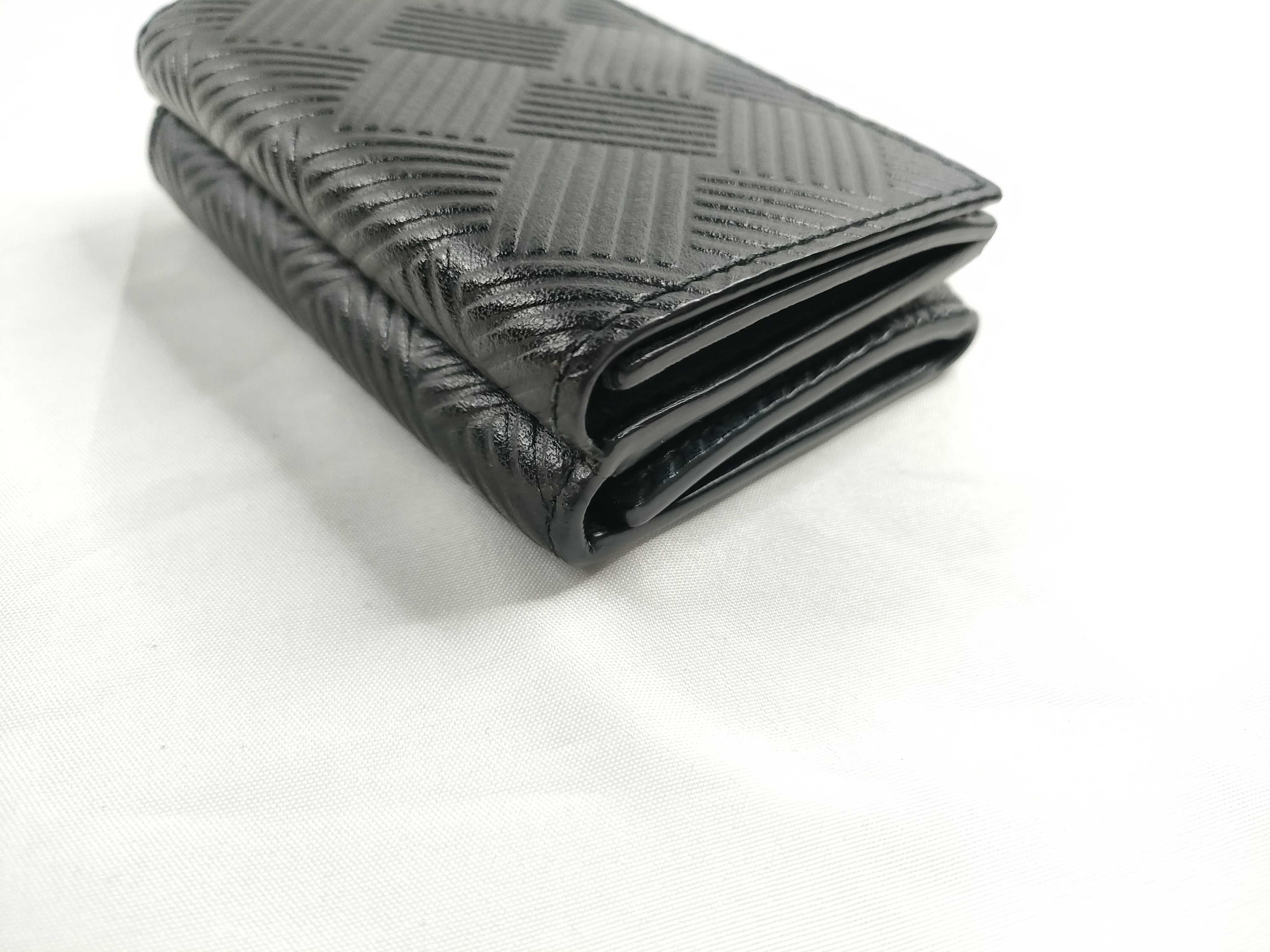 Intrecciato Tri-fold Wallet, Debossed Intrecciato, Compact Wallet — view 3