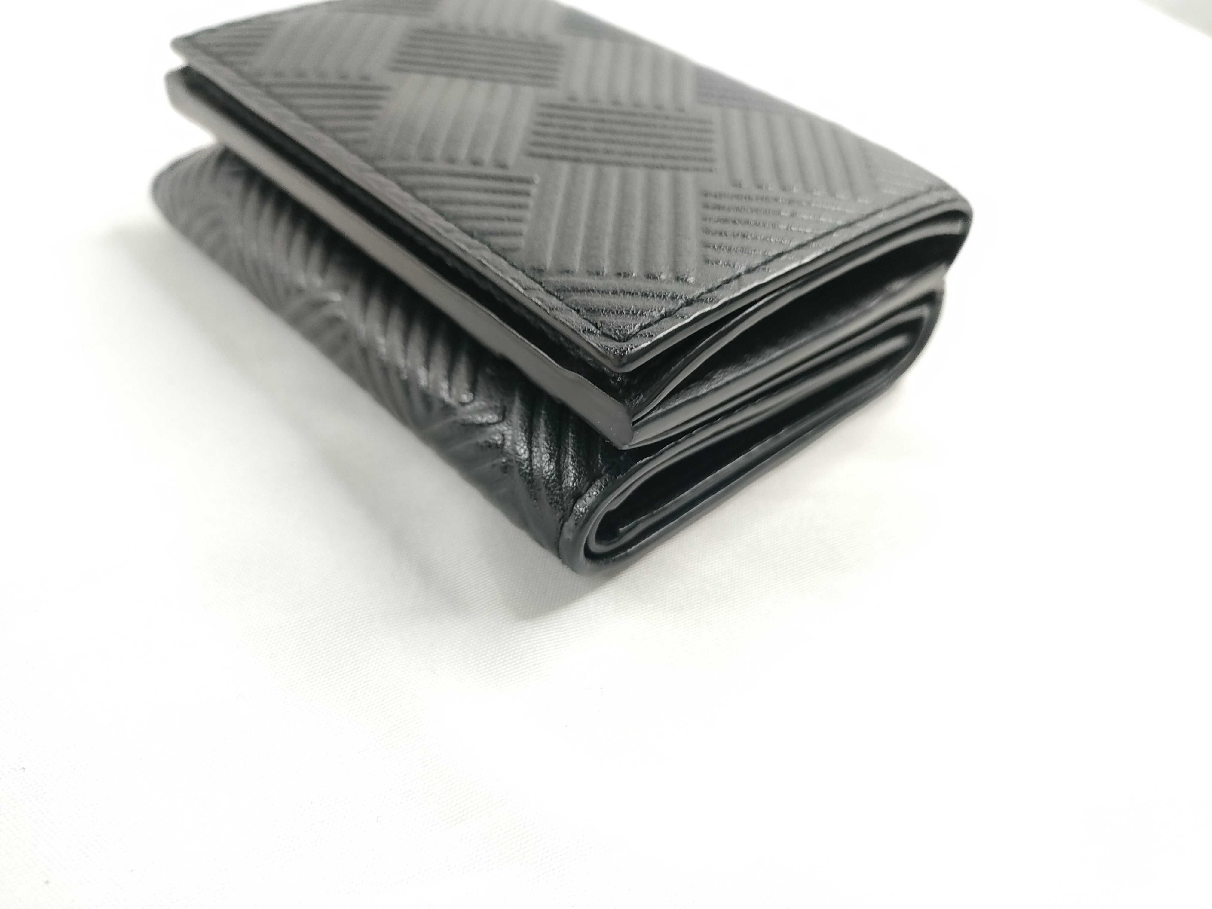 Intrecciato Tri-fold Wallet, Debossed Intrecciato, Compact Wallet — view 4
