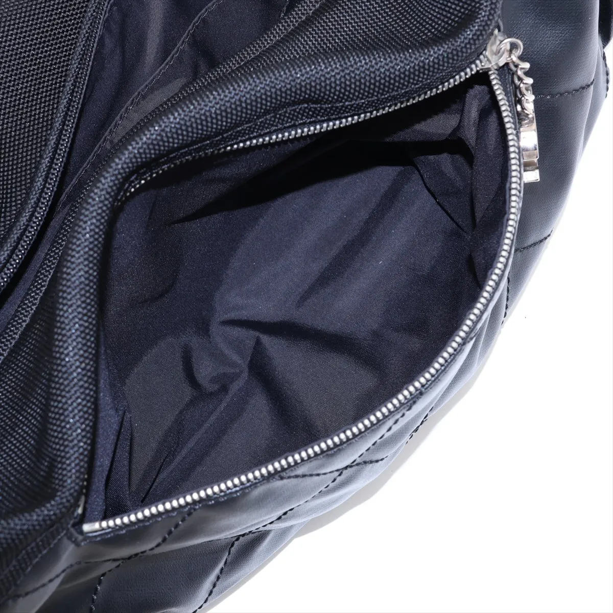 Paris Biarritz Coated Canvas x Leather Shoulder Bag, Black with Silver Hardware, Item No. 11186329, Series No. 11 — view 11