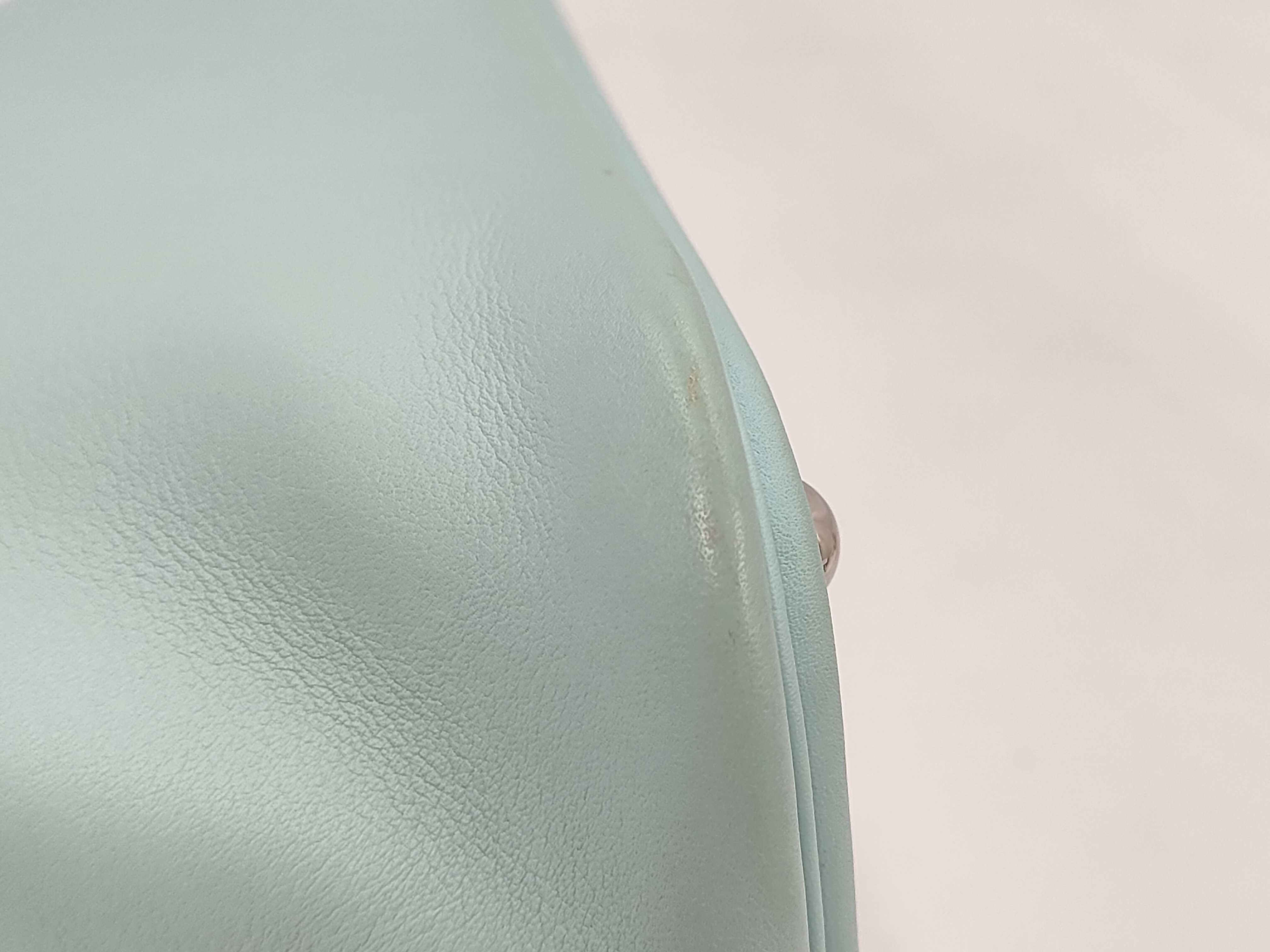 Bolide 27 Swift Leather Handbag, Light Blue, Silver Hardware, A Stamp — view 4