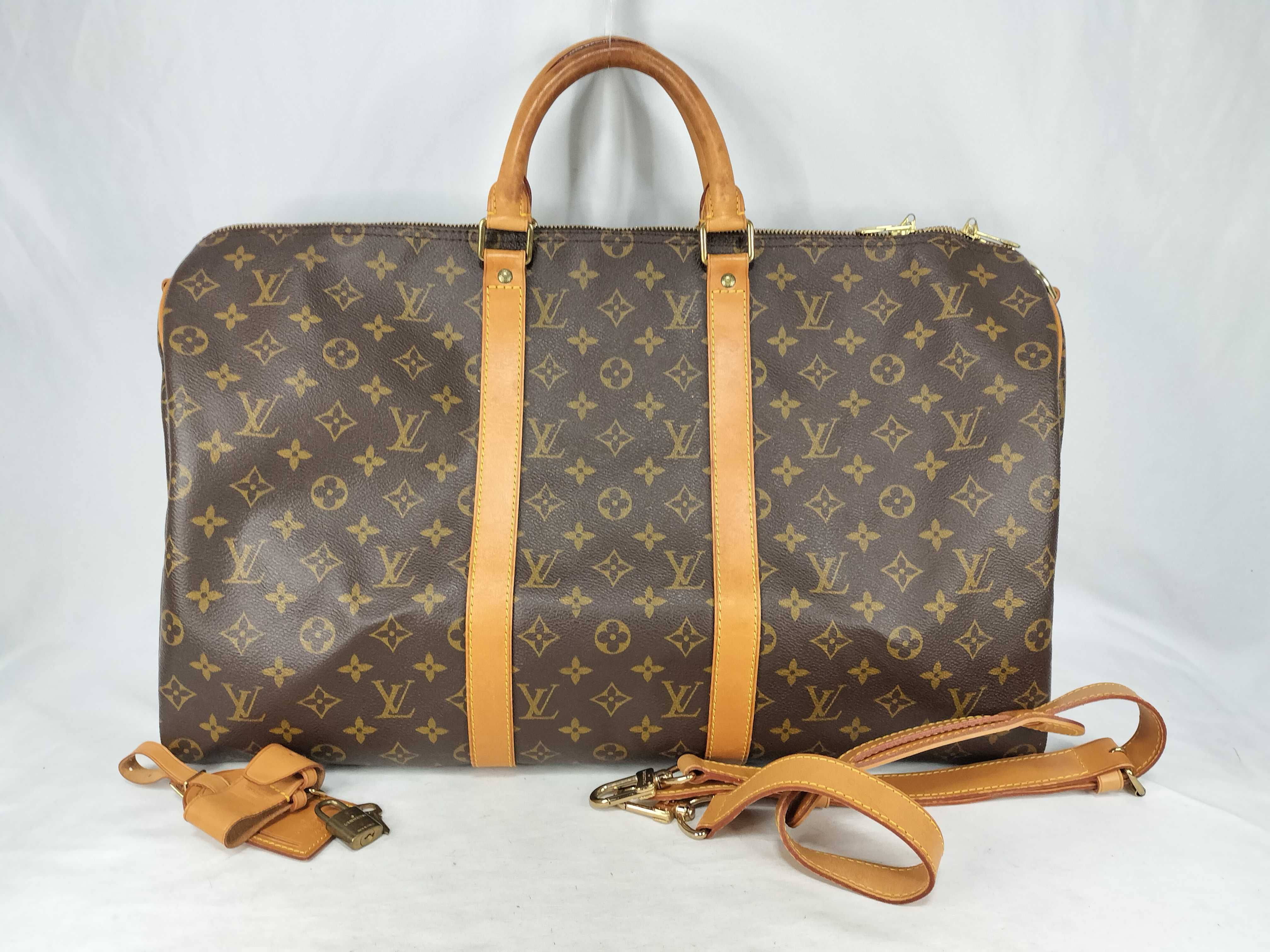 Monogram Louis Vuitton Keepall 50 Bandoulière M41416 Boston Bag