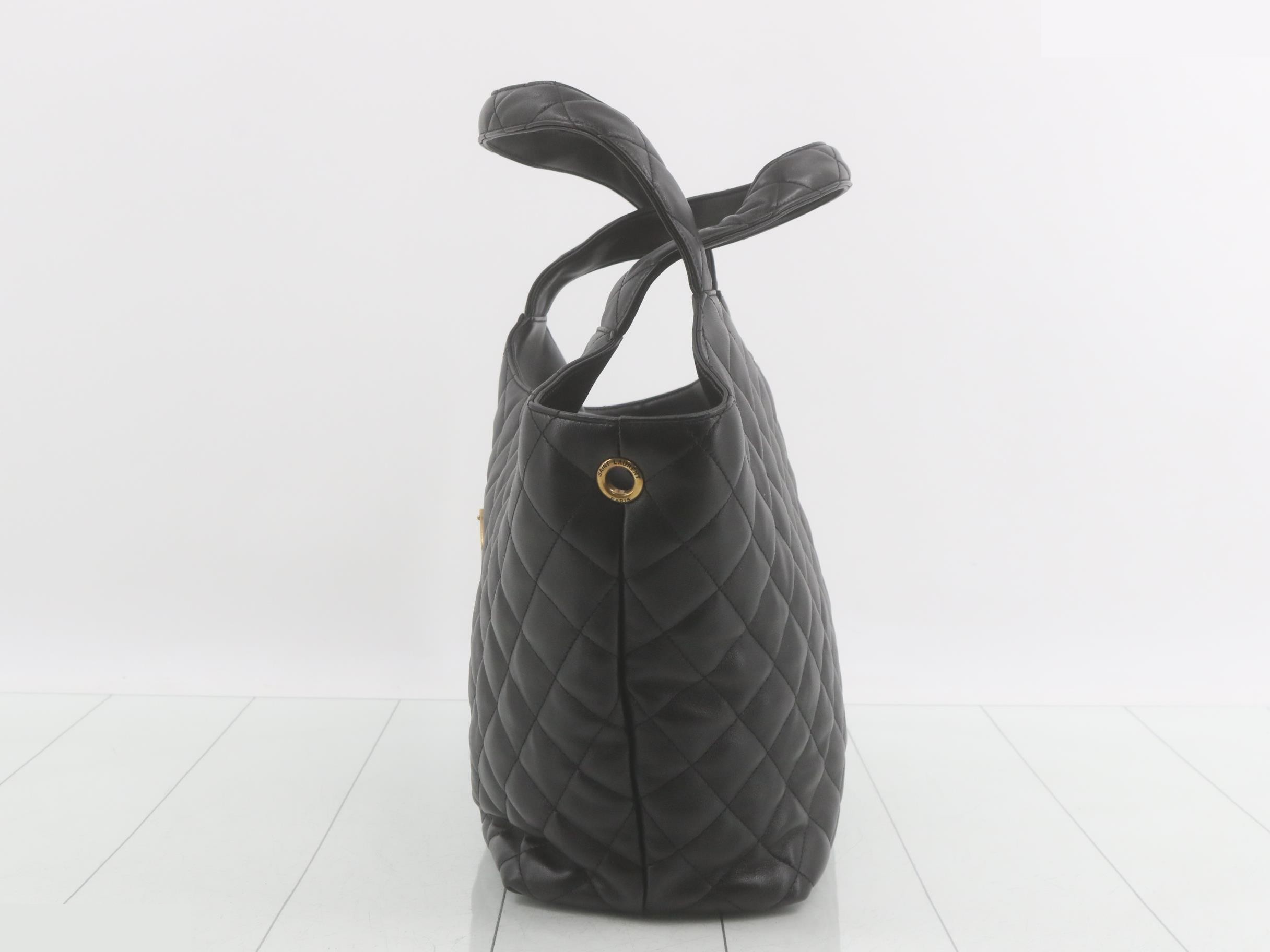 ICARE Lambskin Leather Tote Bag with Pouch — view 3
