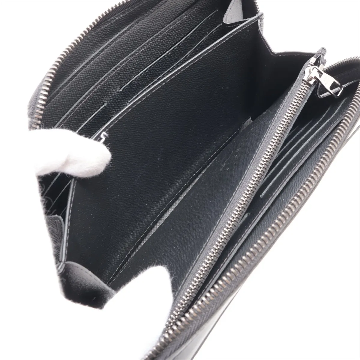 Monogram Eclipse Zippy XL M61698 CA0189 Black Round Zip Wallet — view 6