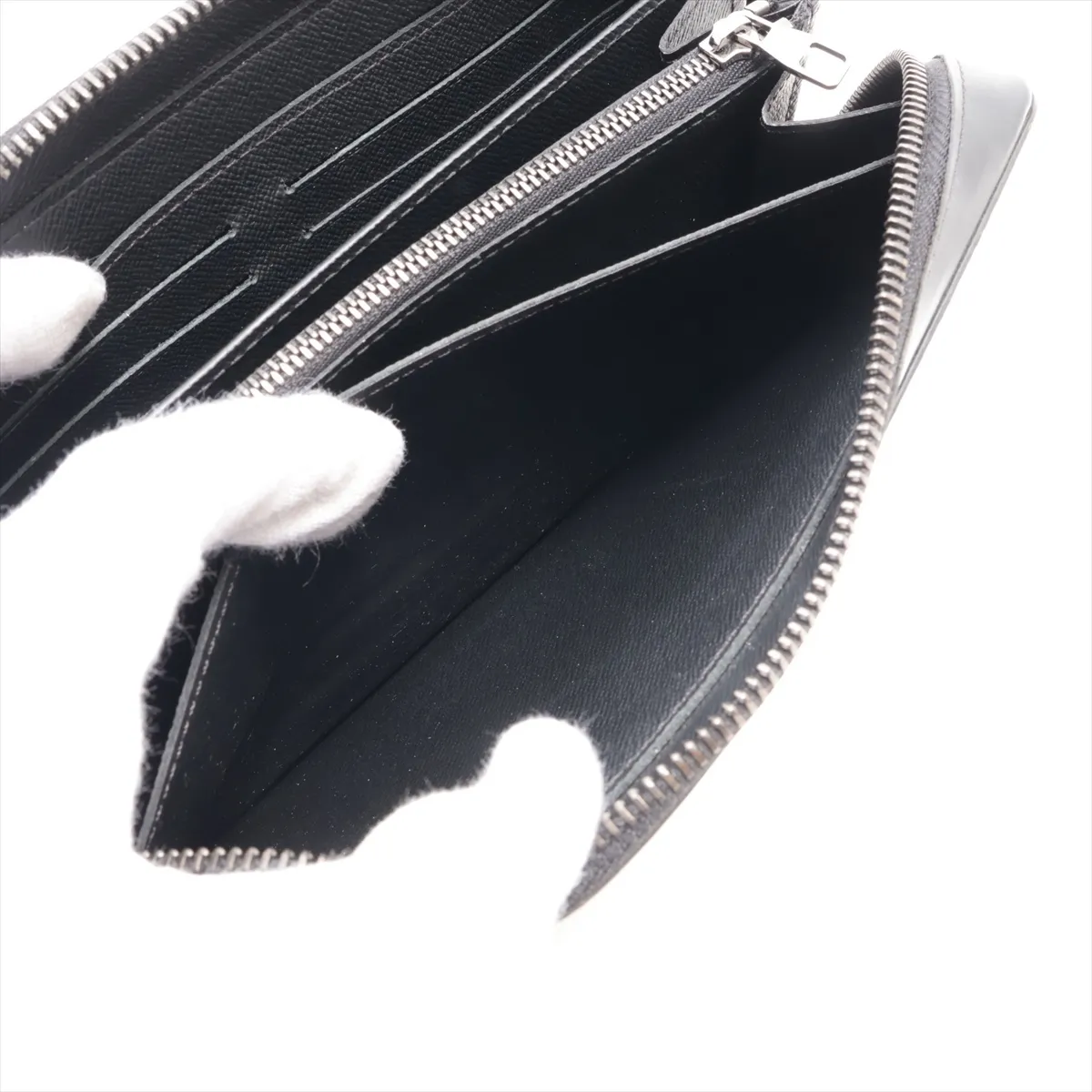 Monogram Eclipse Zippy XL M61698 CA0189 Black Round Zip Wallet — view 8