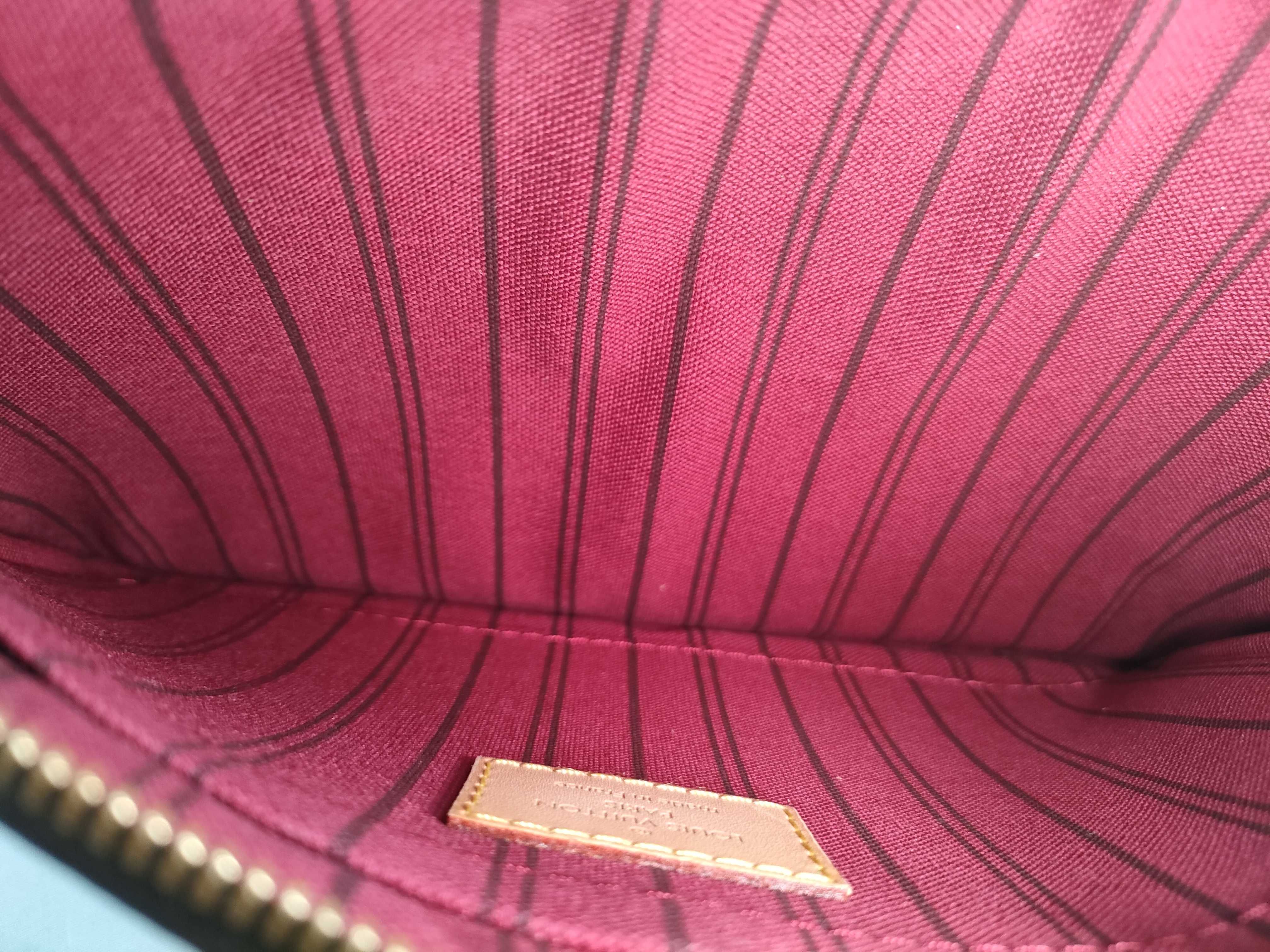 Monogram Louis Vuitton Monogram Neverfull attached pouch Fuchsia pouch — view 7