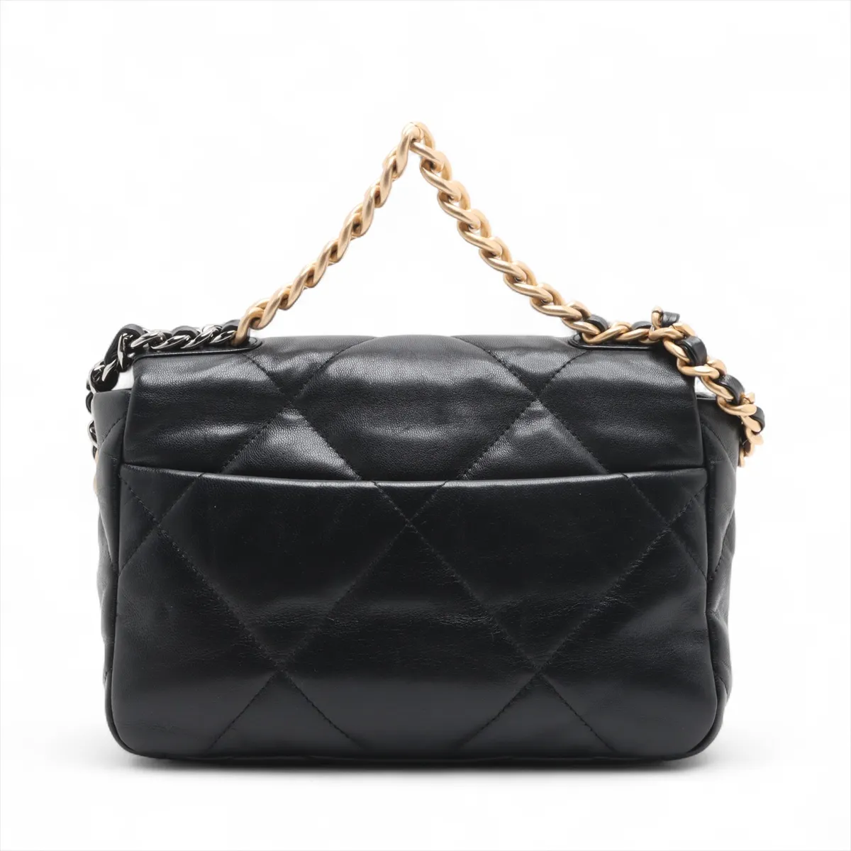 19 Lambskin Chain Shoulder Bag Black Gold Hardware 30082708 30s AS1160 — view 2