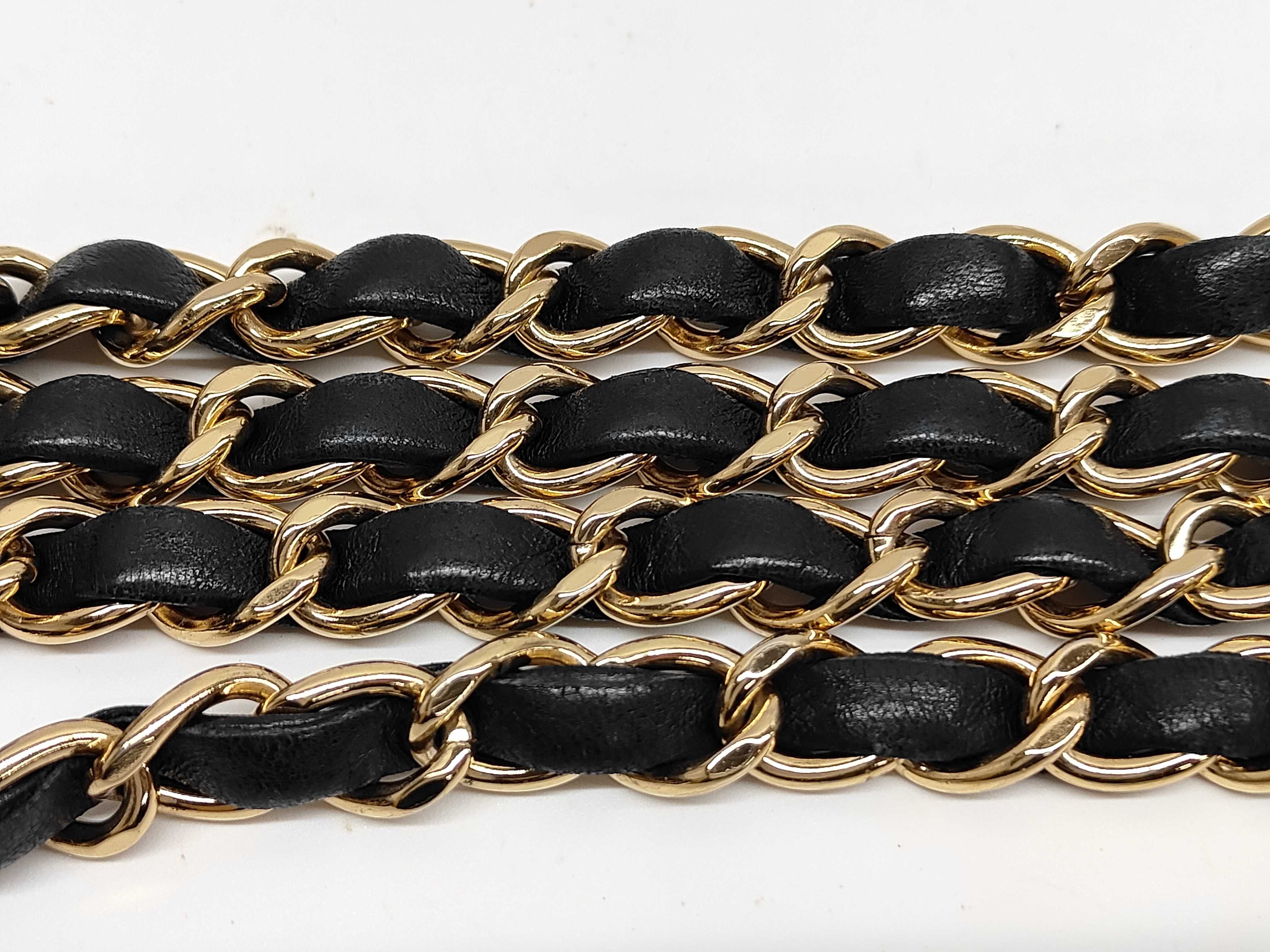 Matelassé 30 Lambskin Gold Hardware Double Chain Shoulder Bag, Serial Number 12, Black Shoulder Bag — view 6