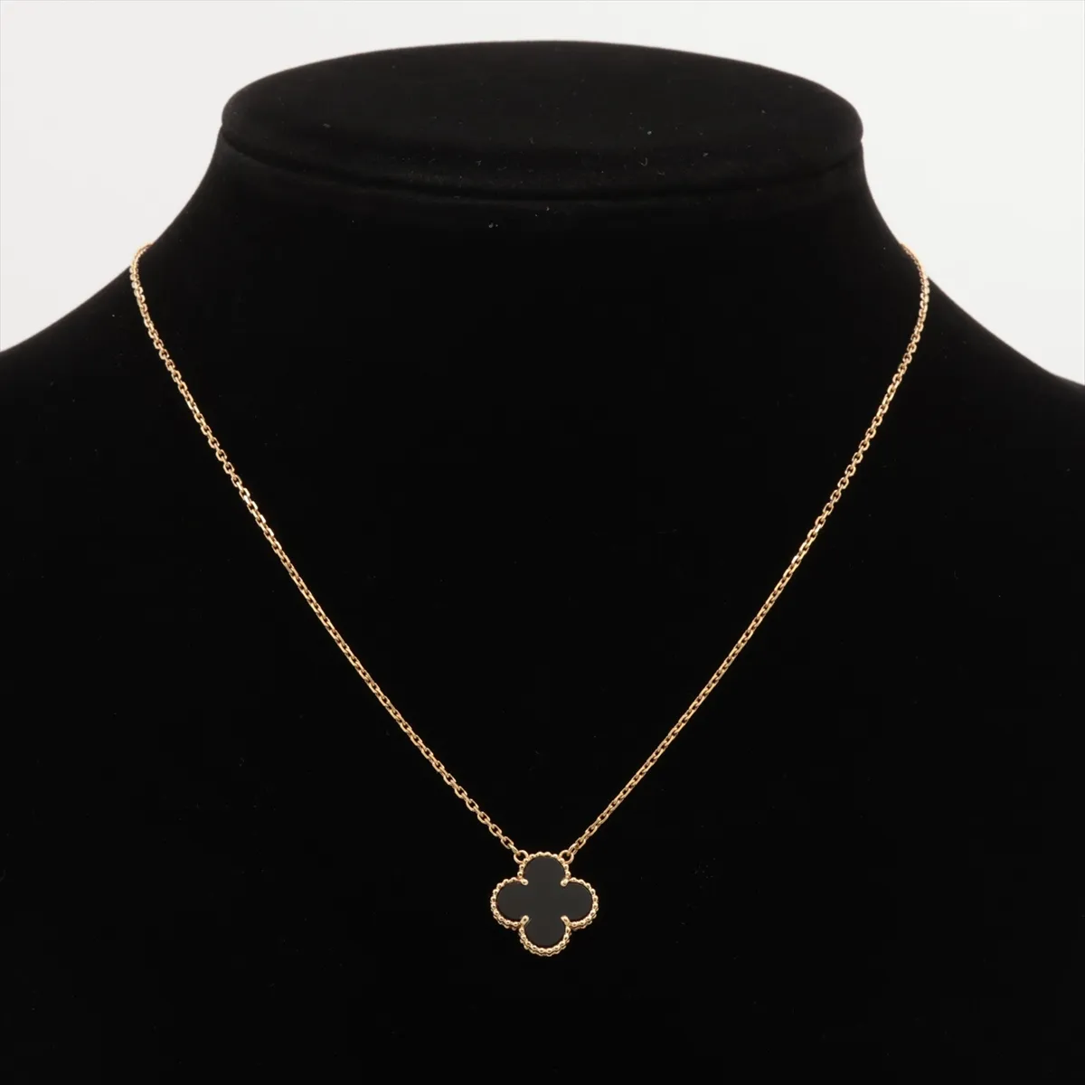 Vintage Alhambra Onyx Necklace 750(YG) 5.0g JE185960 — view 5
