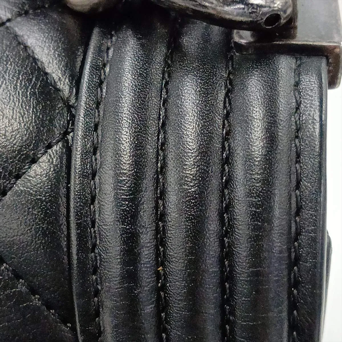 Boy Chanel 25 Lambskin Chain Shoulder Bag, Black with Gunmetal Hardware, 20379714, Serial Number in the 20s, A67086 — view 10