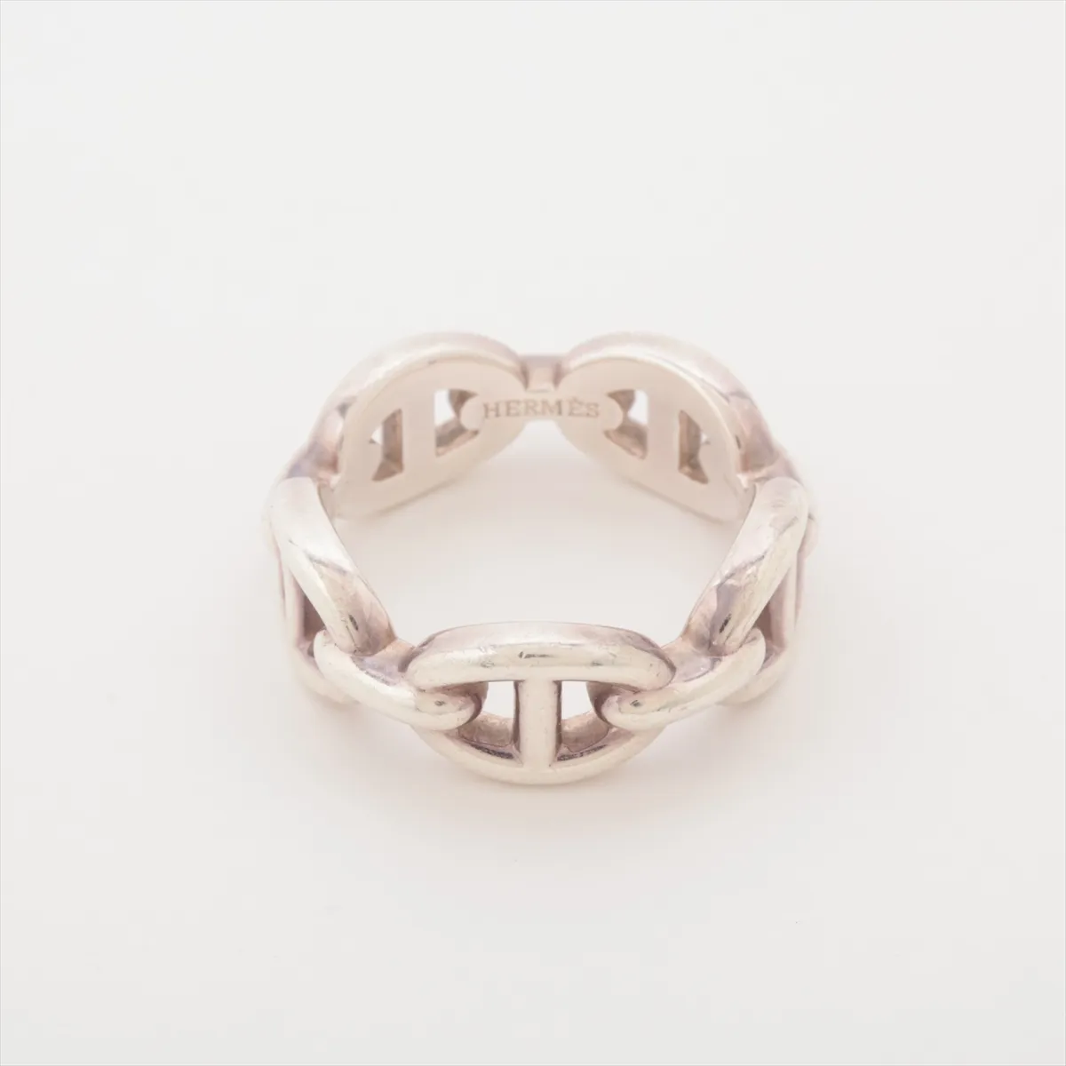 Chaine d'Ancre Enchainée Ring, Size 51, 925 Sterling Silver, 5.9g, dents,