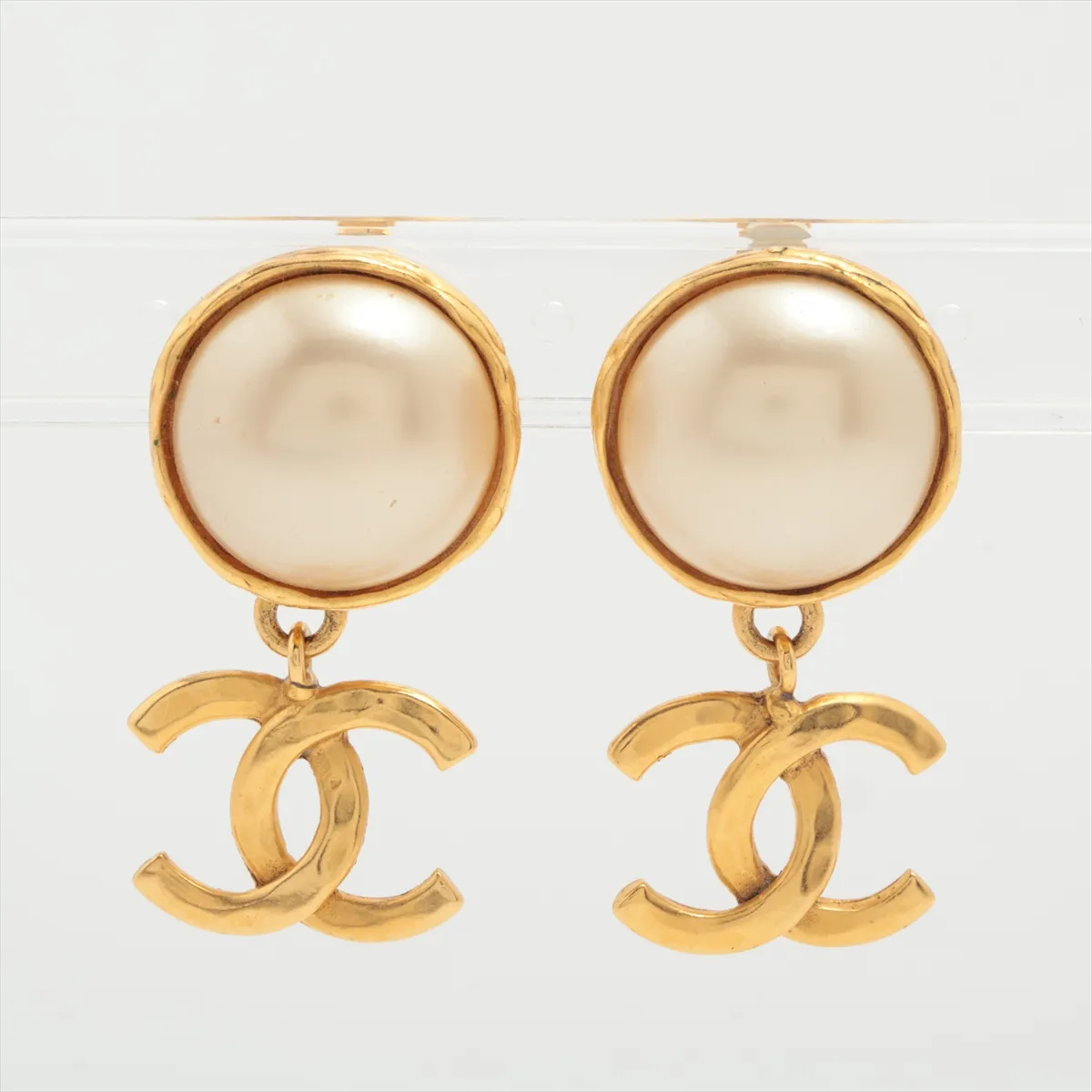 Cocomark 94A Earrings (for both ears) GP x Fake Pearl Gold