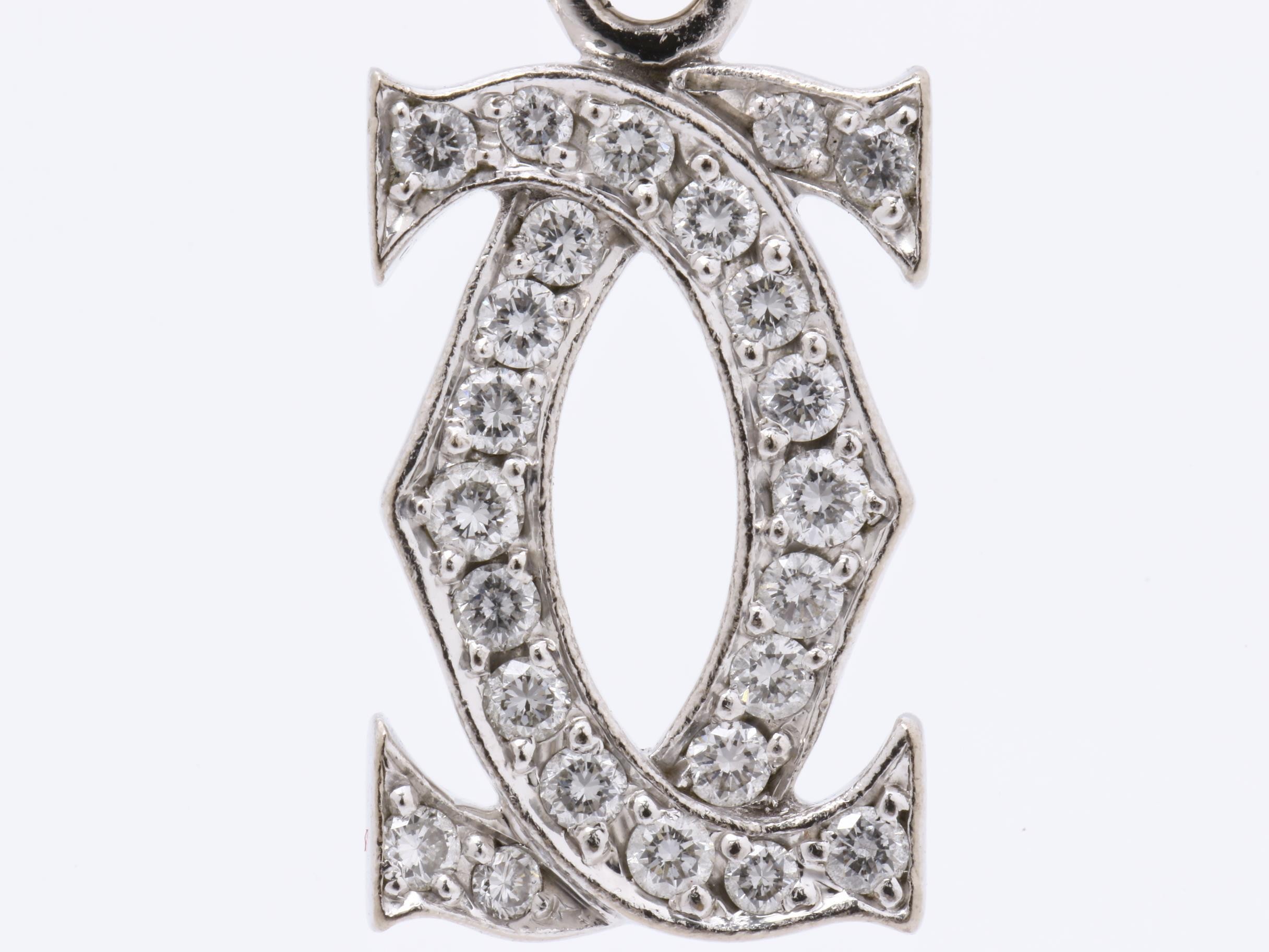 750WG 2C 2.8g Diamond Necklace Pendant — view 2