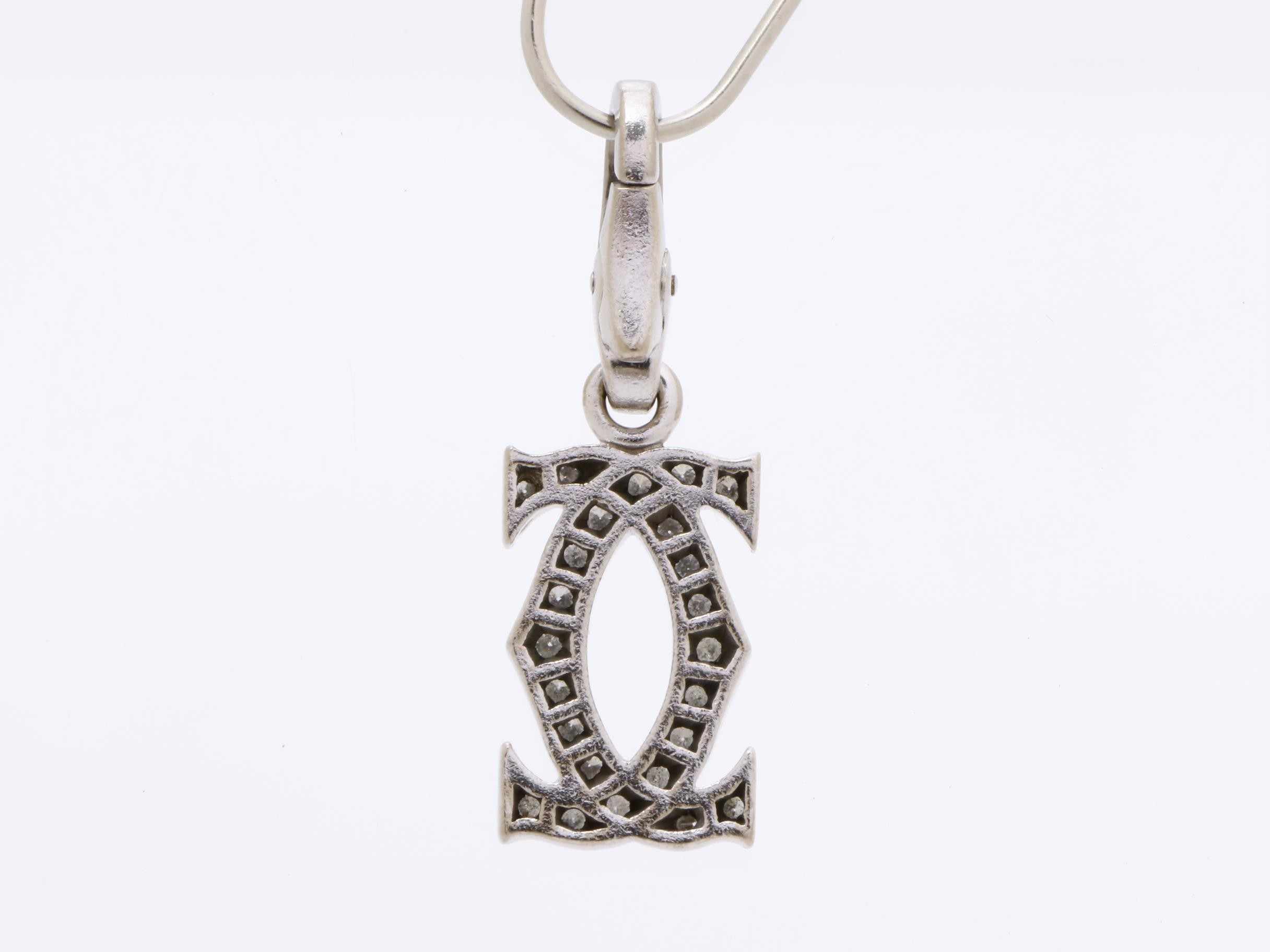 750WG 2C 2.8g Diamond Necklace Pendant — view 4