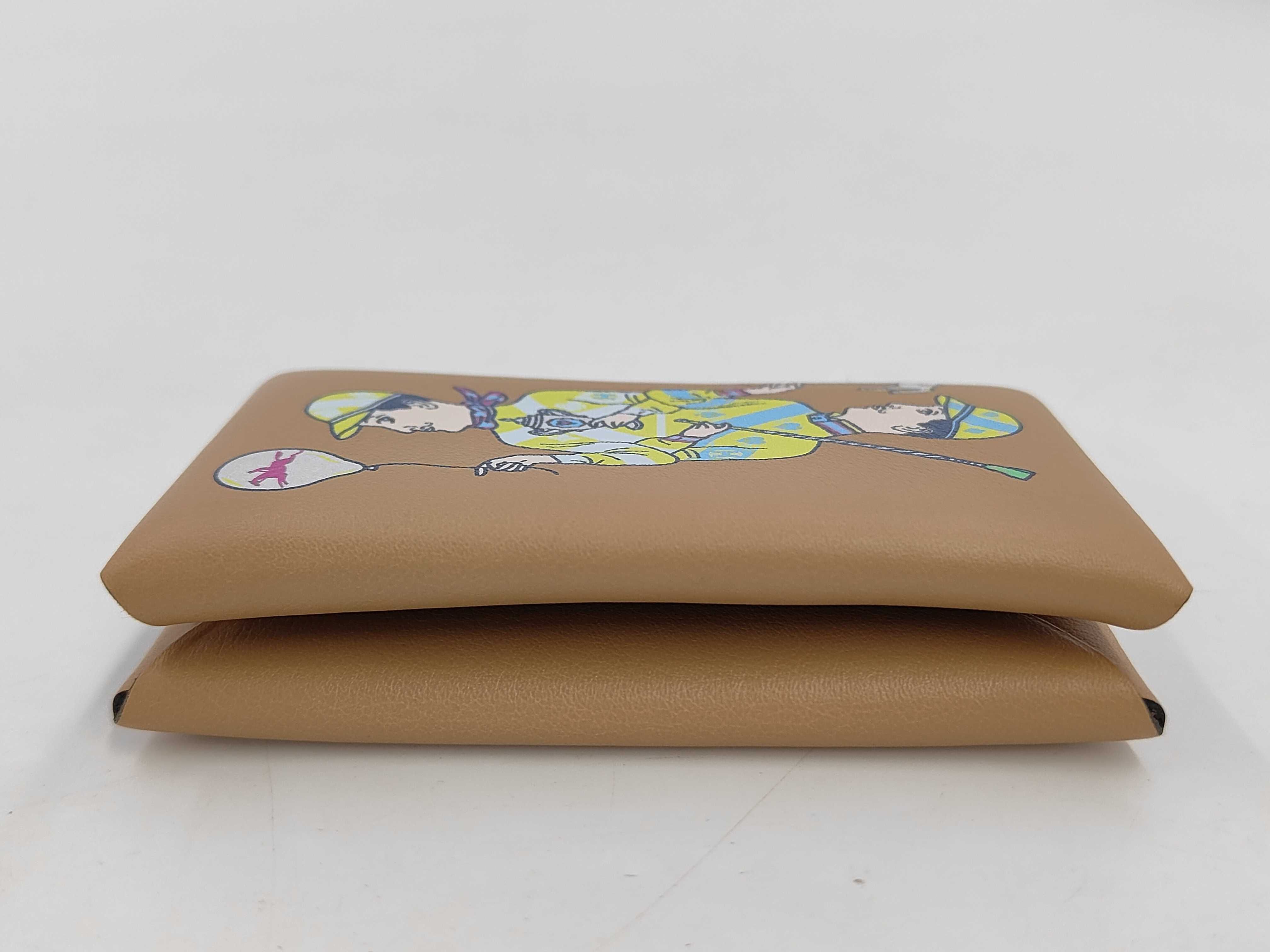 Calvi Card Case, Jockey, Swift Leather, Chai, B Stamp, Card Case — view 3