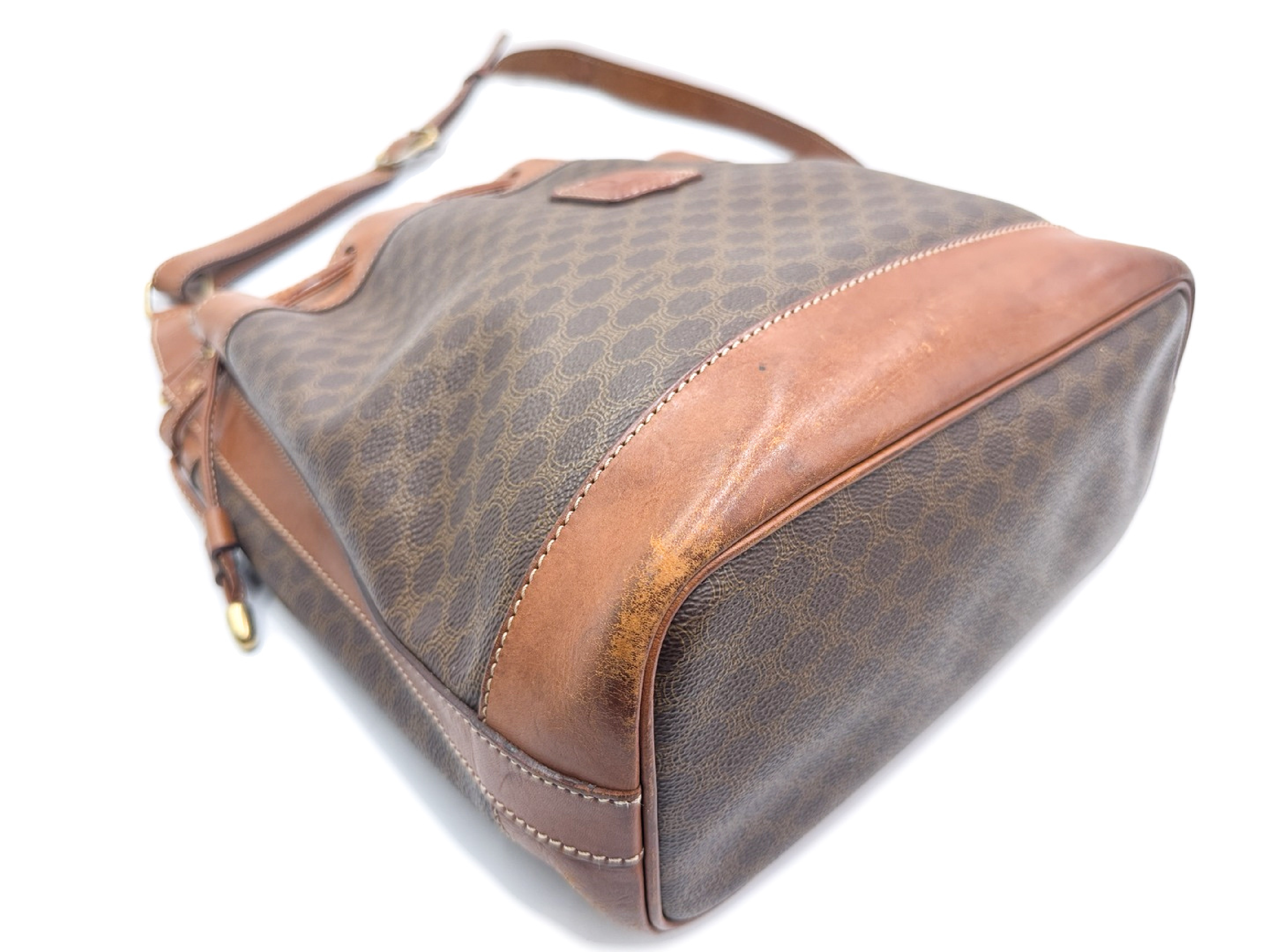 Macadam Pattern Drawstring Shoulder Bag Leather Shoulder Bag — view 7