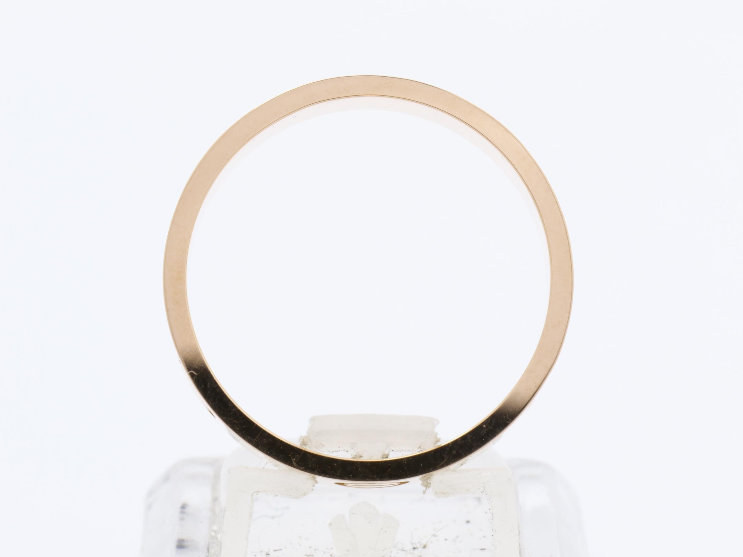 Au750PG Love Ring, size 59, 6.1g, approximately 5.5mm wide. — view 5