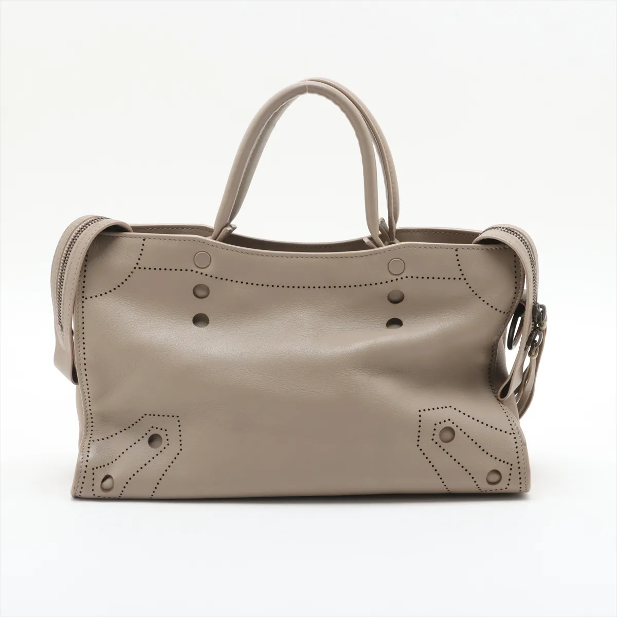 Blackout Leather 2WAY Handbag Greige 443516 — view 2