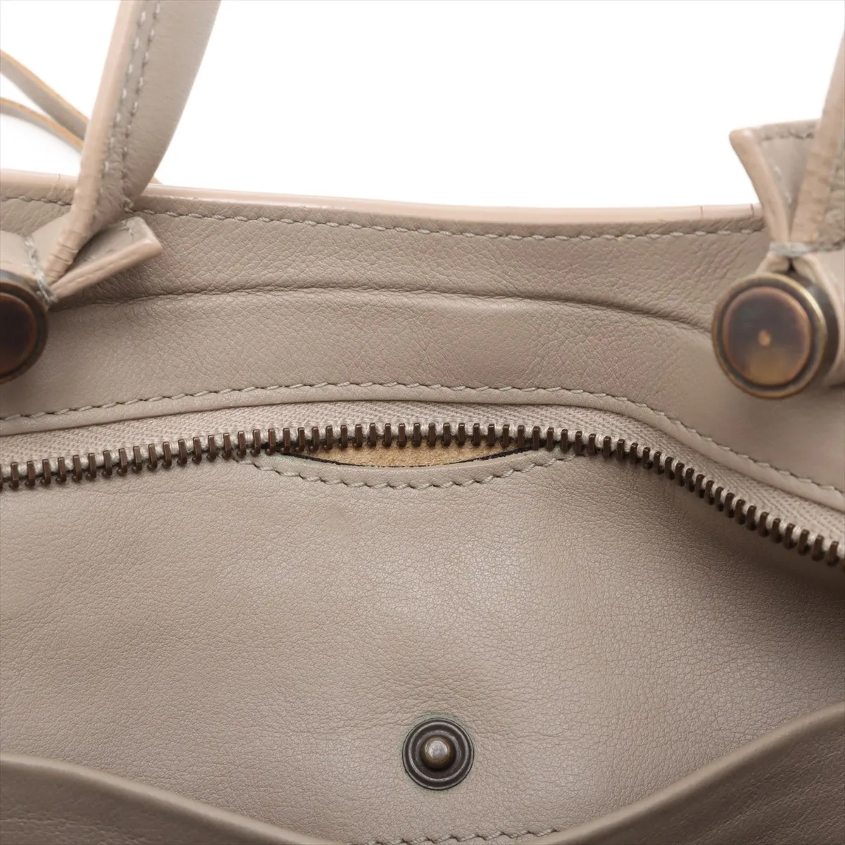 Blackout Leather 2WAY Handbag Greige 443516 — view 13