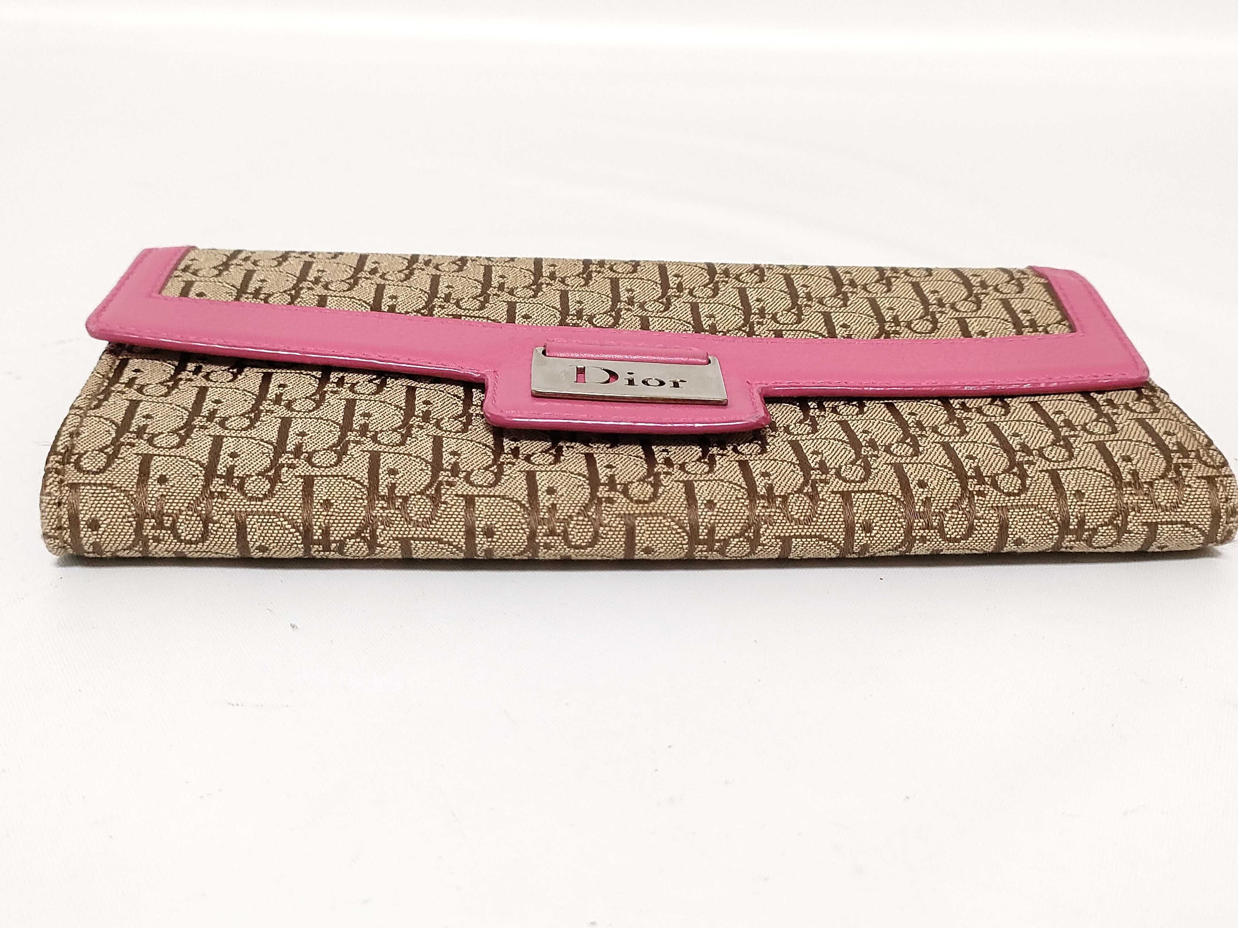 Trotter Christian Dior Trotter Wallet Pink Beige Wallet — view 3