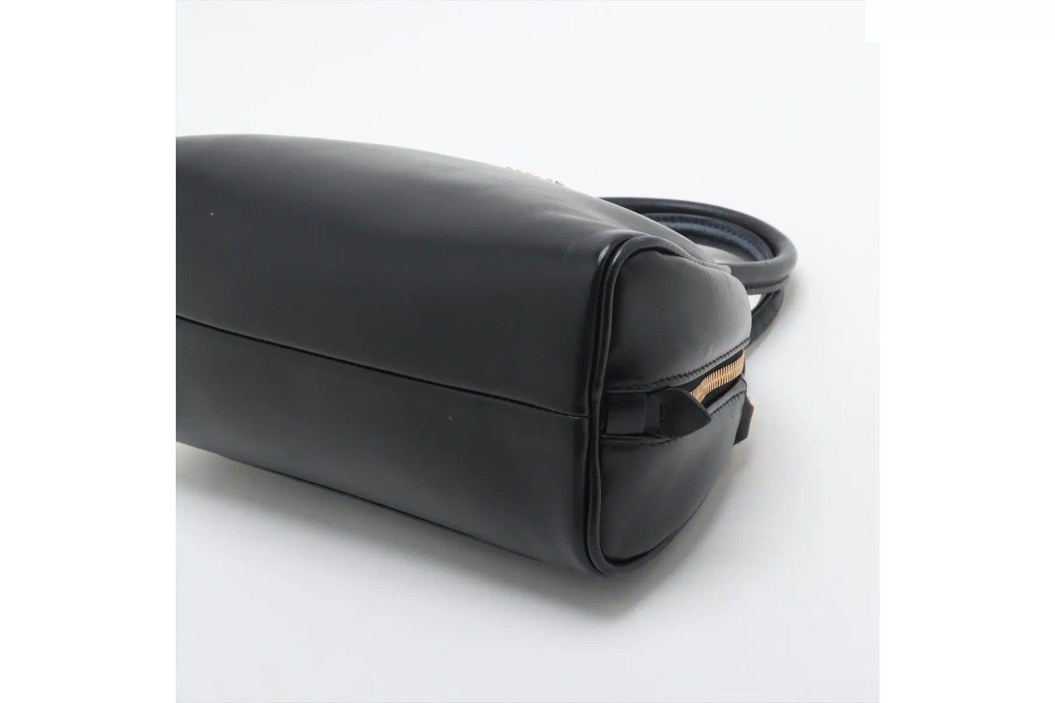 Leather handbag, tote, top handle — view 3