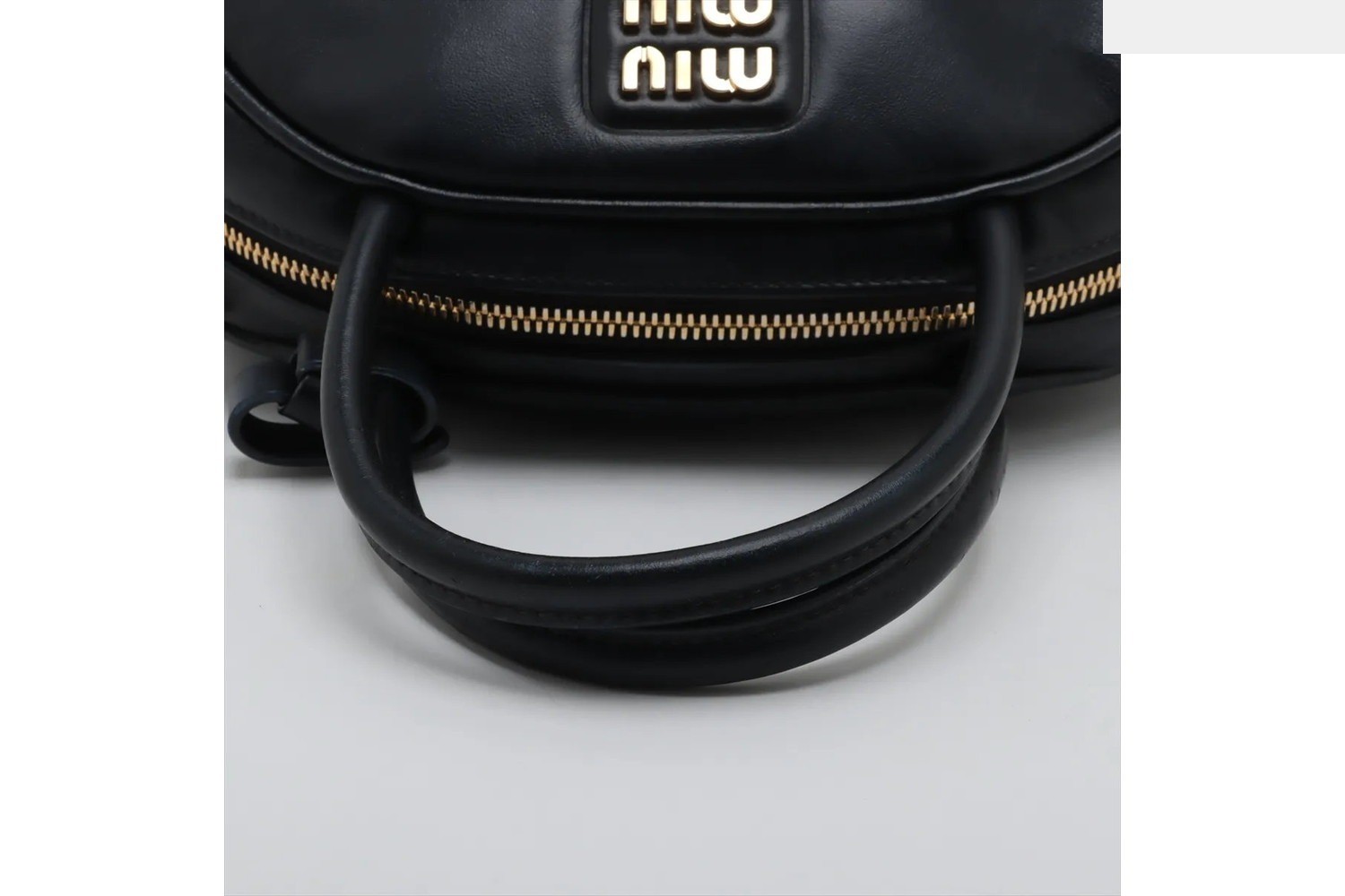 Leather handbag, tote, top handle — view 5