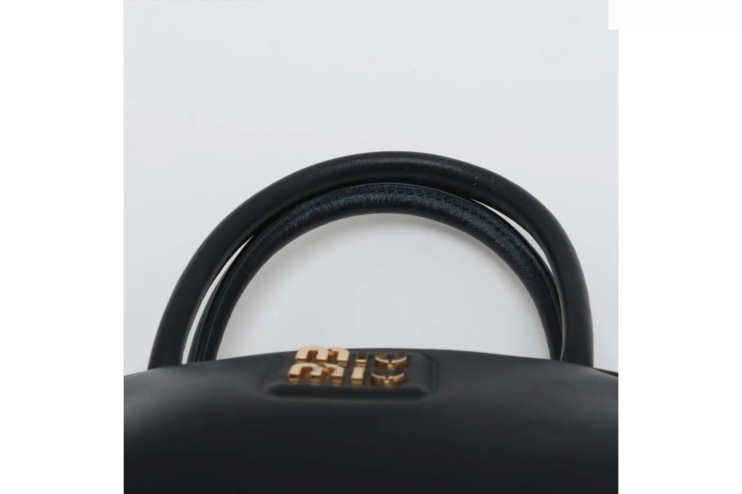 Leather handbag, tote, top handle — view 6
