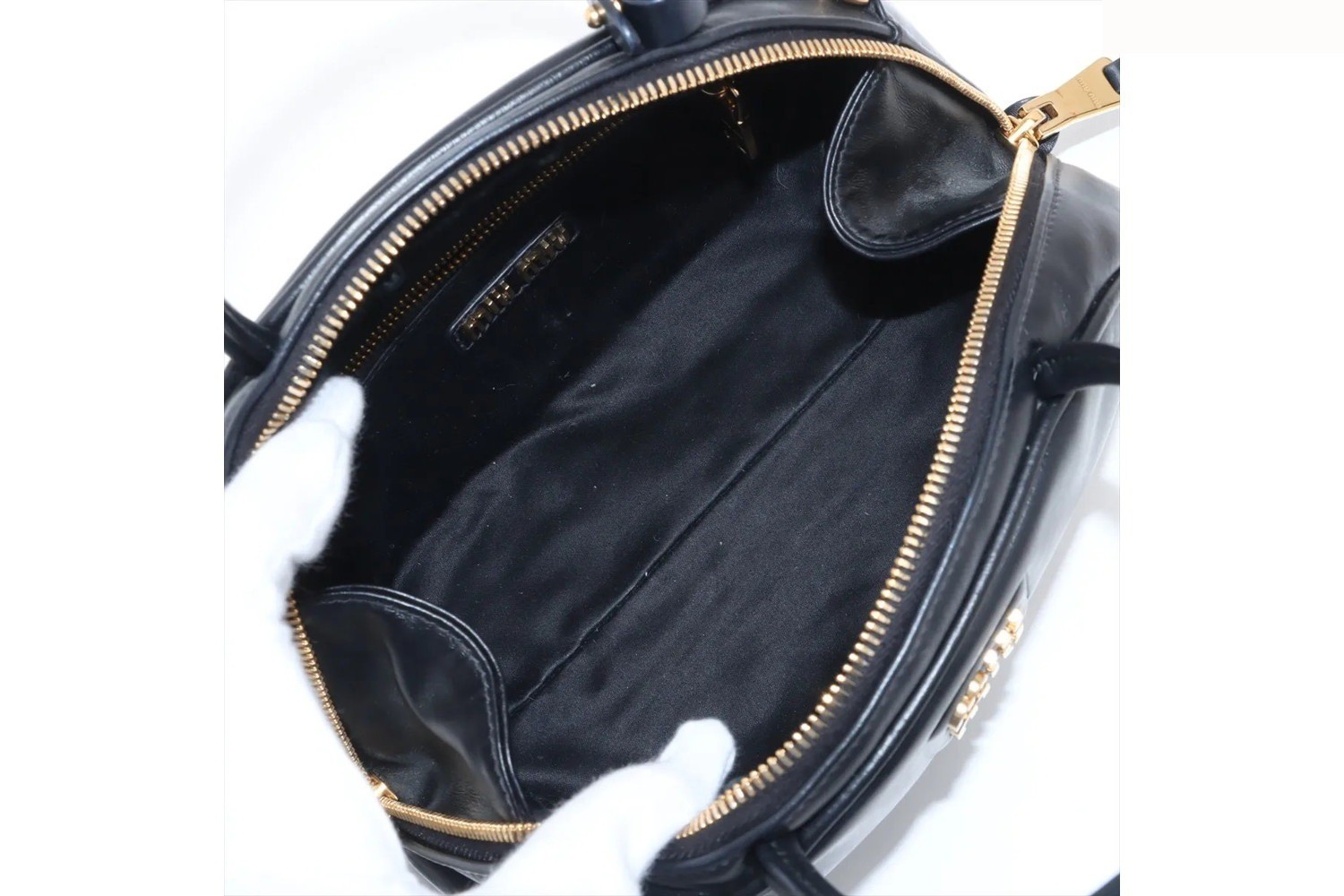 Leather handbag, tote, top handle — view 7
