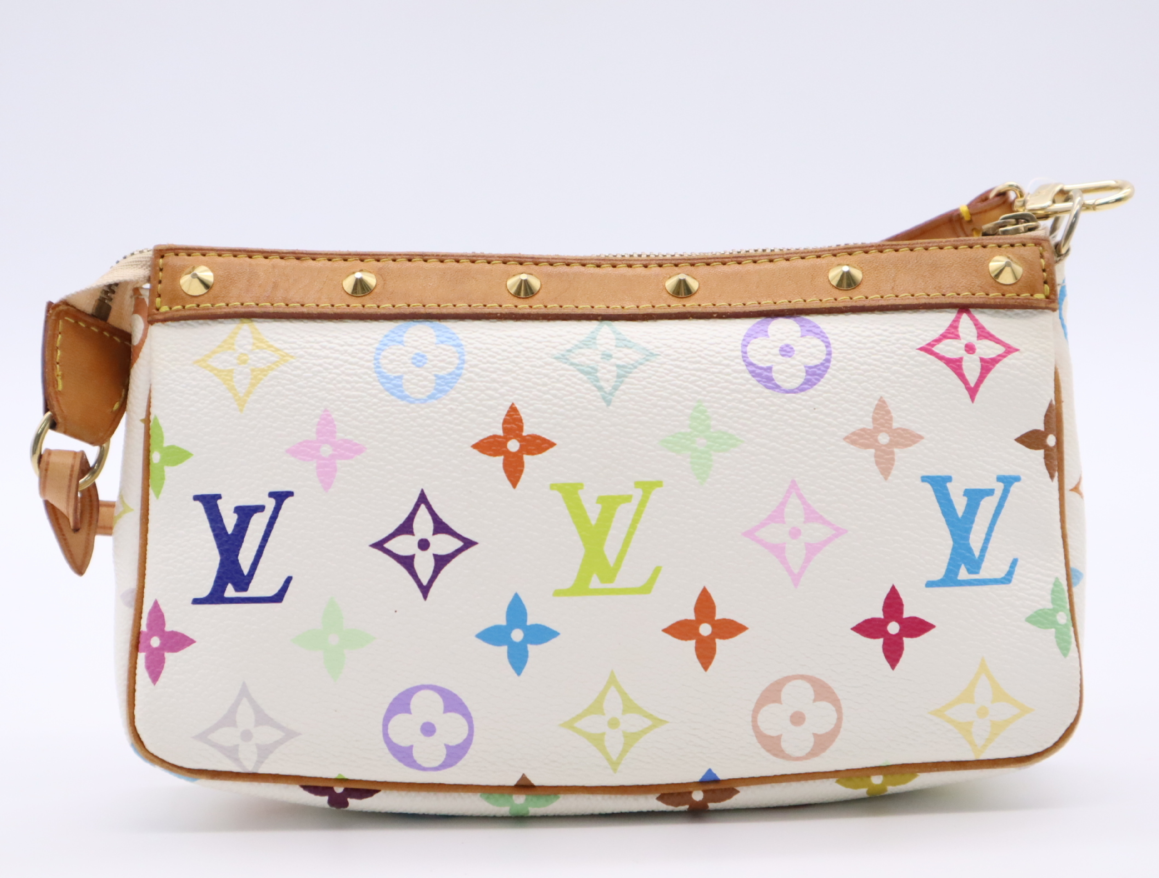 M92649 Multicolor Pochette Accessoires Blanc (with dust bag and box) — view 2