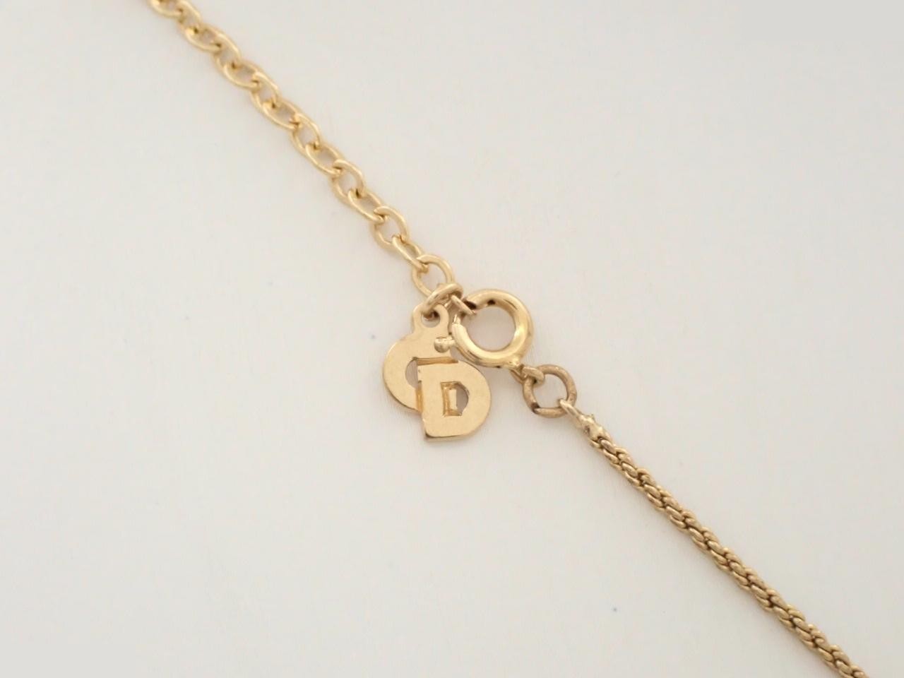 Logo rhinestone necklace, chain approximately 42cm — view 2