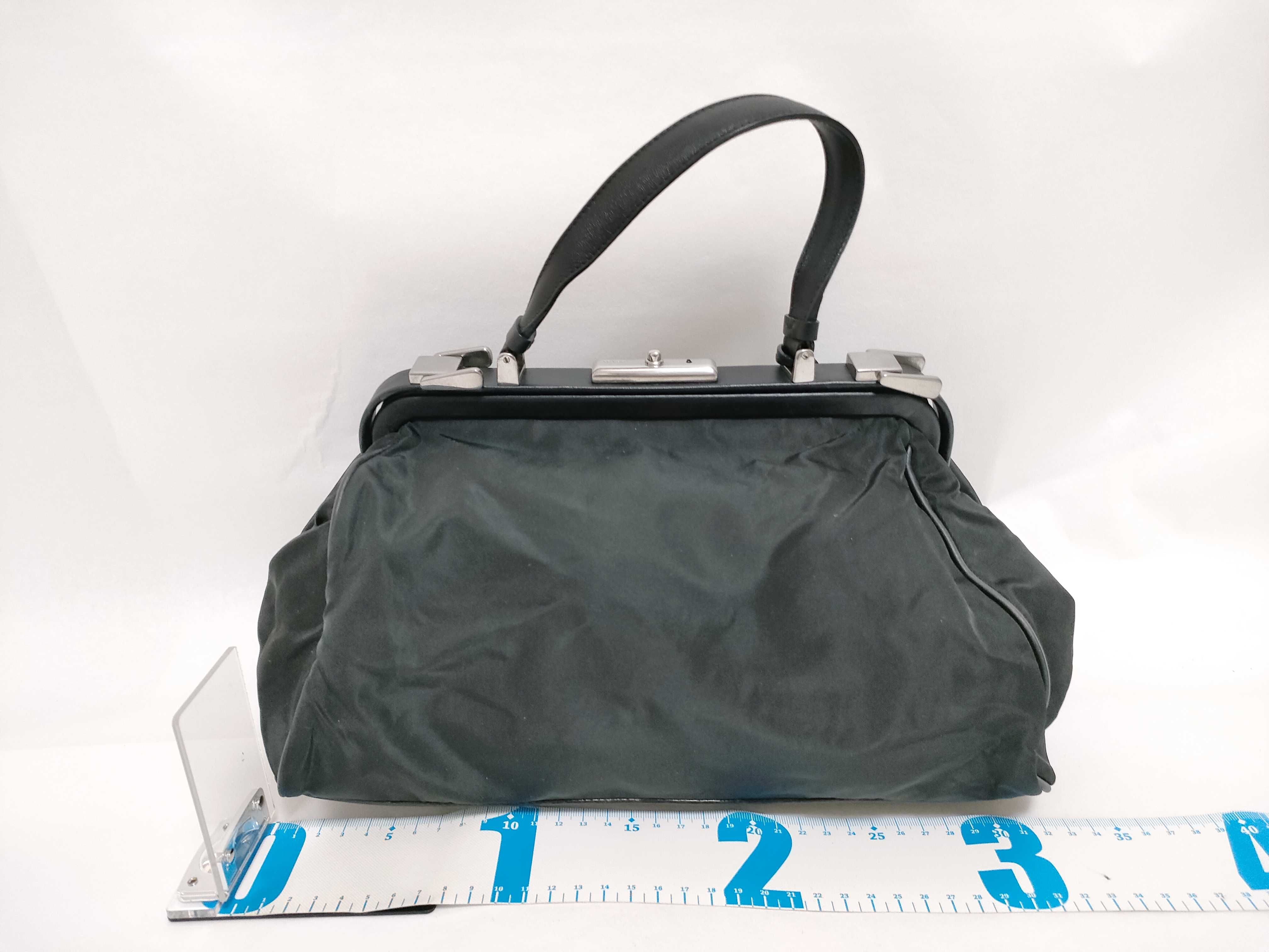 Nylon Prada Clasp Handbag Nylon Black Handbag — view 2