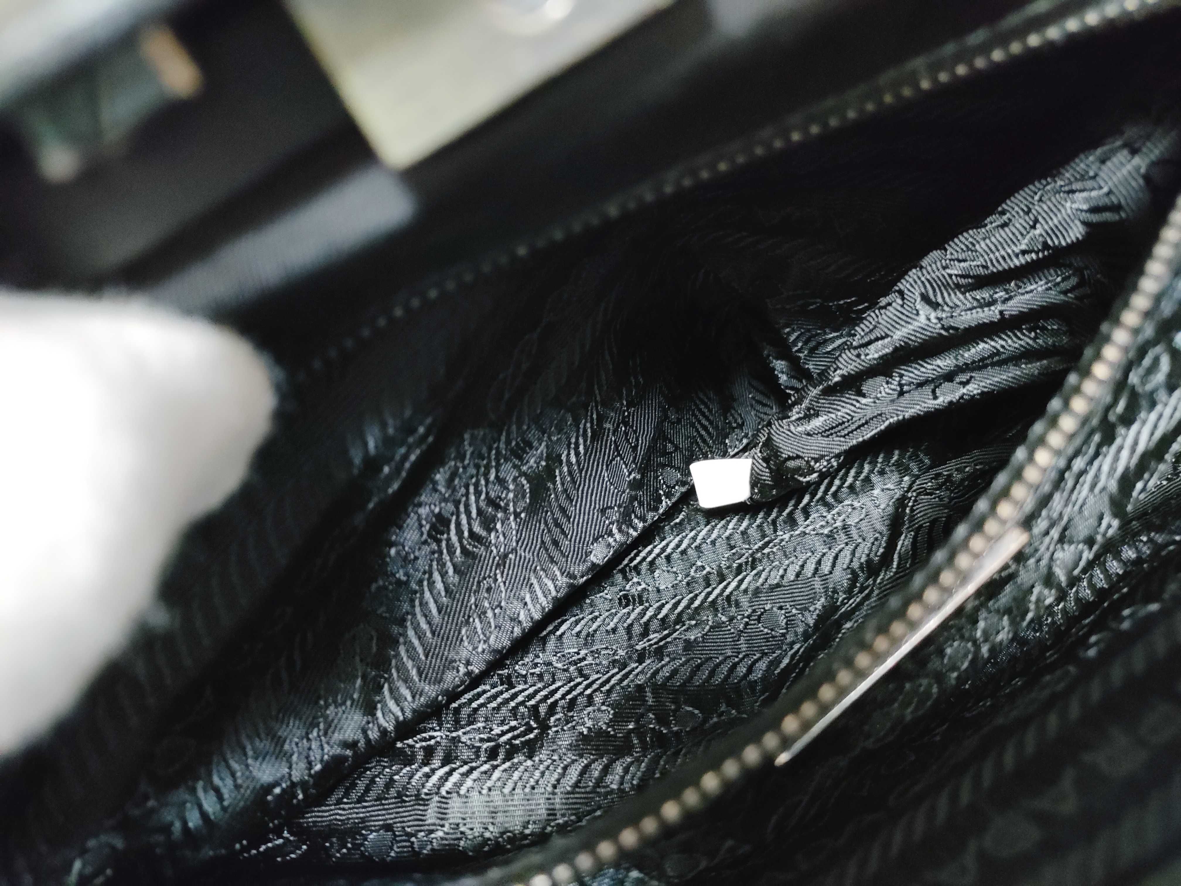 Nylon Prada Clasp Handbag Nylon Black Handbag — view 11