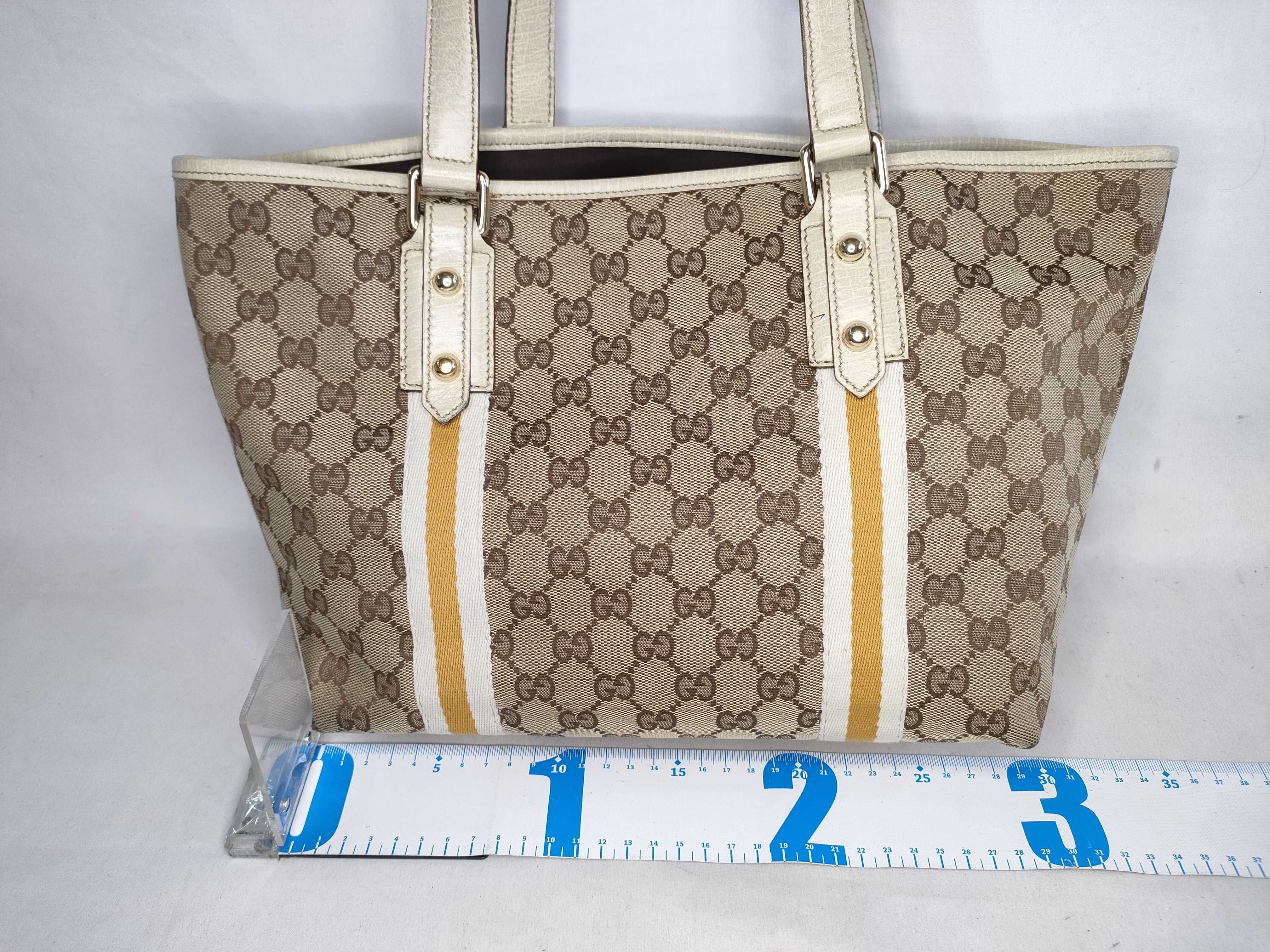 GG Canvas Sherry Tote Handbag with Charm — view 2