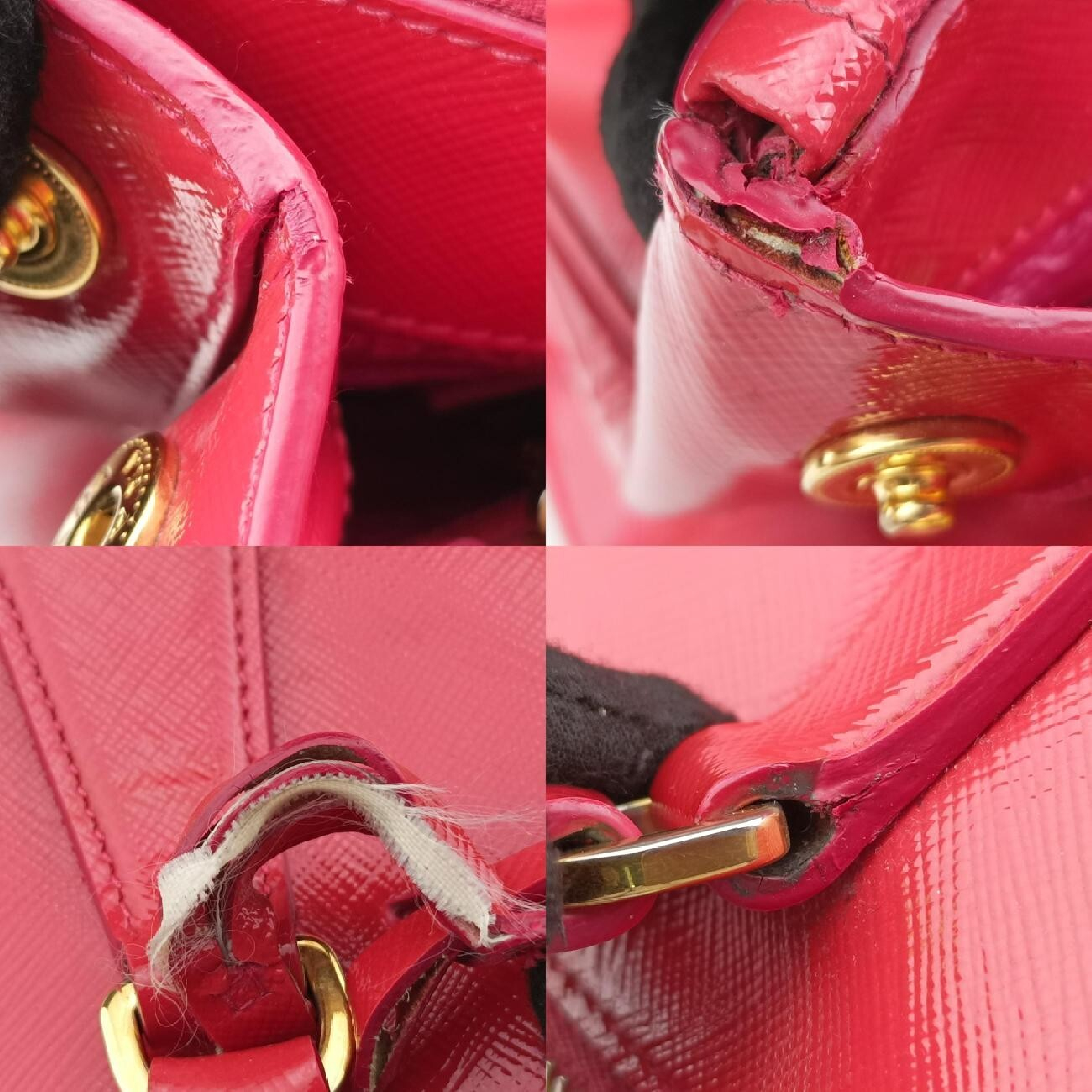 Galleria Red Saffiano Leather Handbag BN1874 117 — view 9