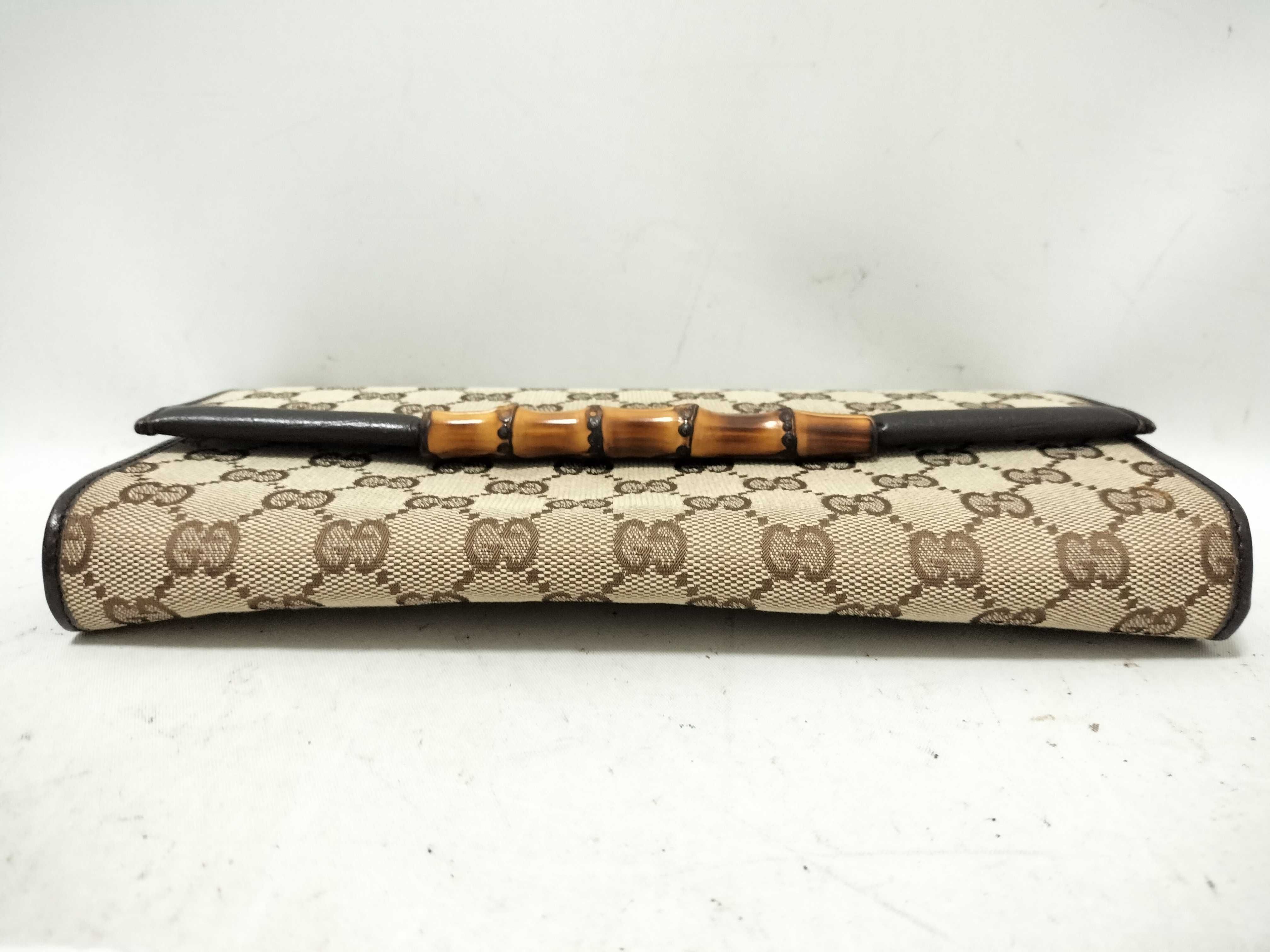 Bamboo GG Canvas 2-Way Clutch Brown Shoulder Bag — view 7